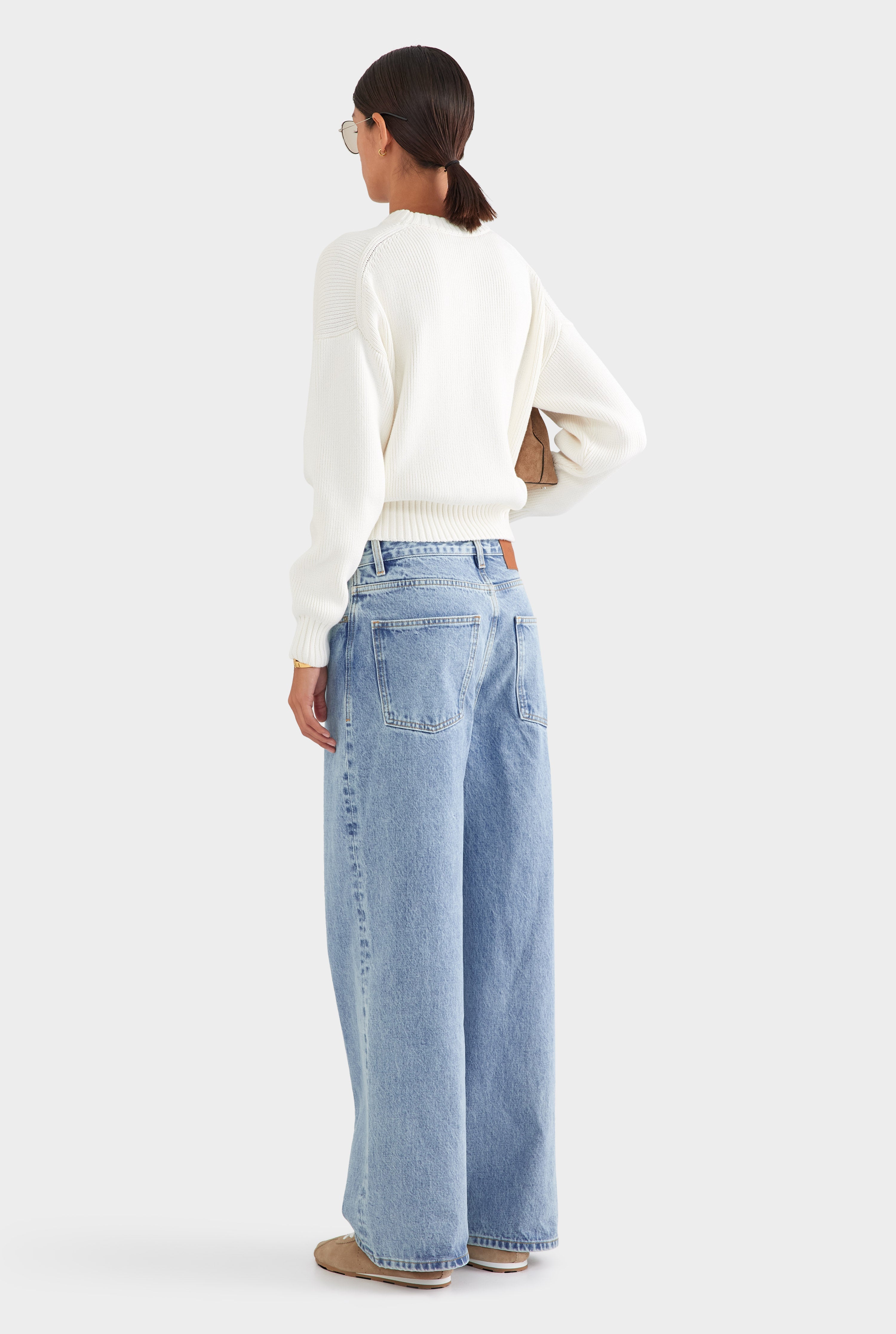 Relaxed Low Rise Denim Jean - Light Blue