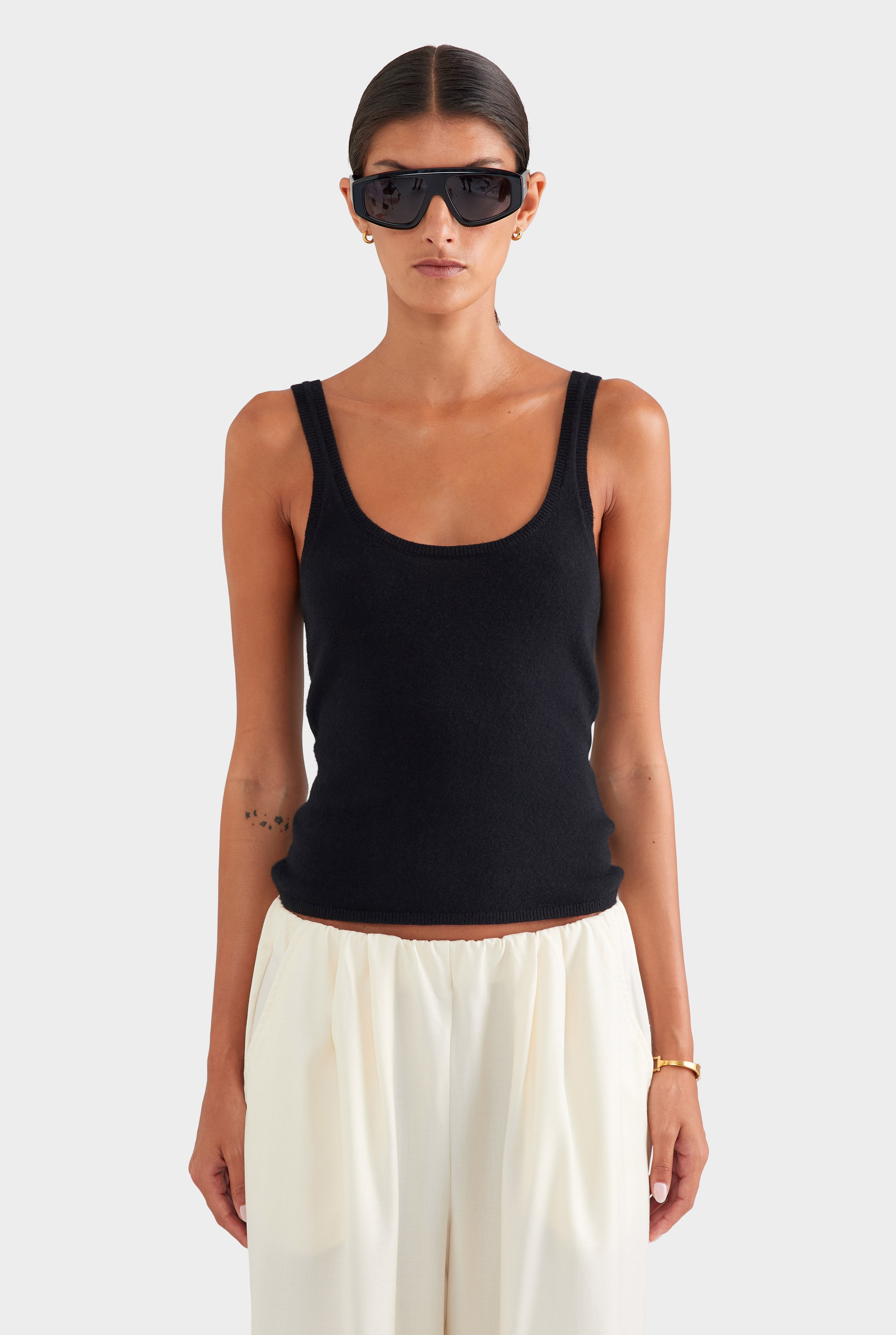 Cashmere Tank - Black