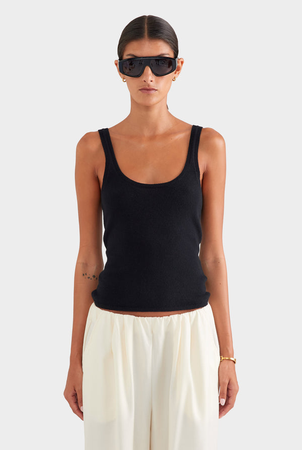 Cashmere Tank - Black