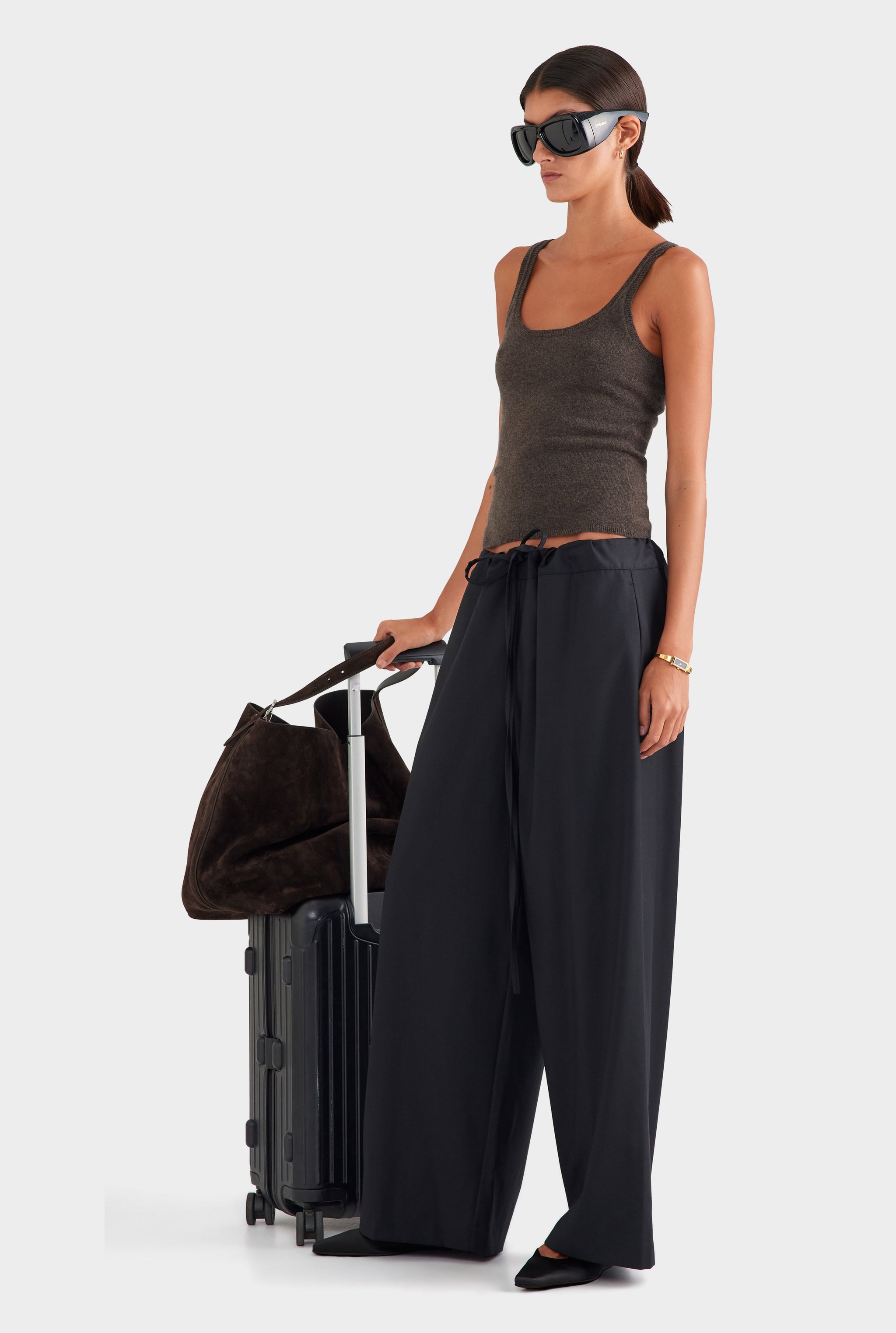 Cashmere Tank - Chocolate Marl