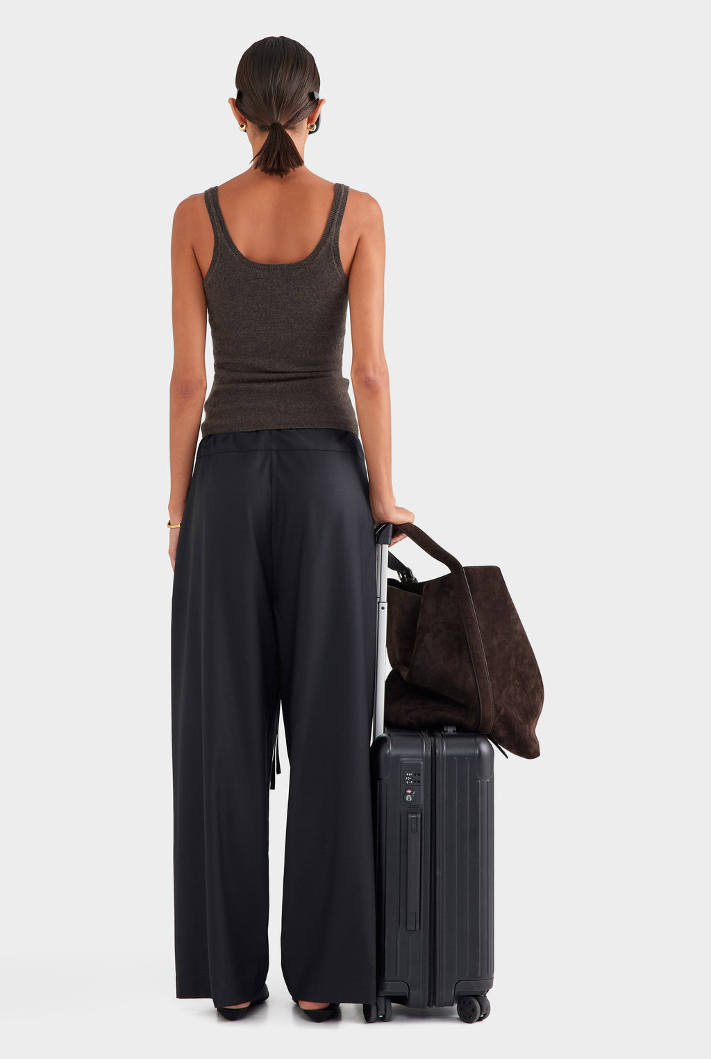 Cashmere Tank - Chocolate Marl