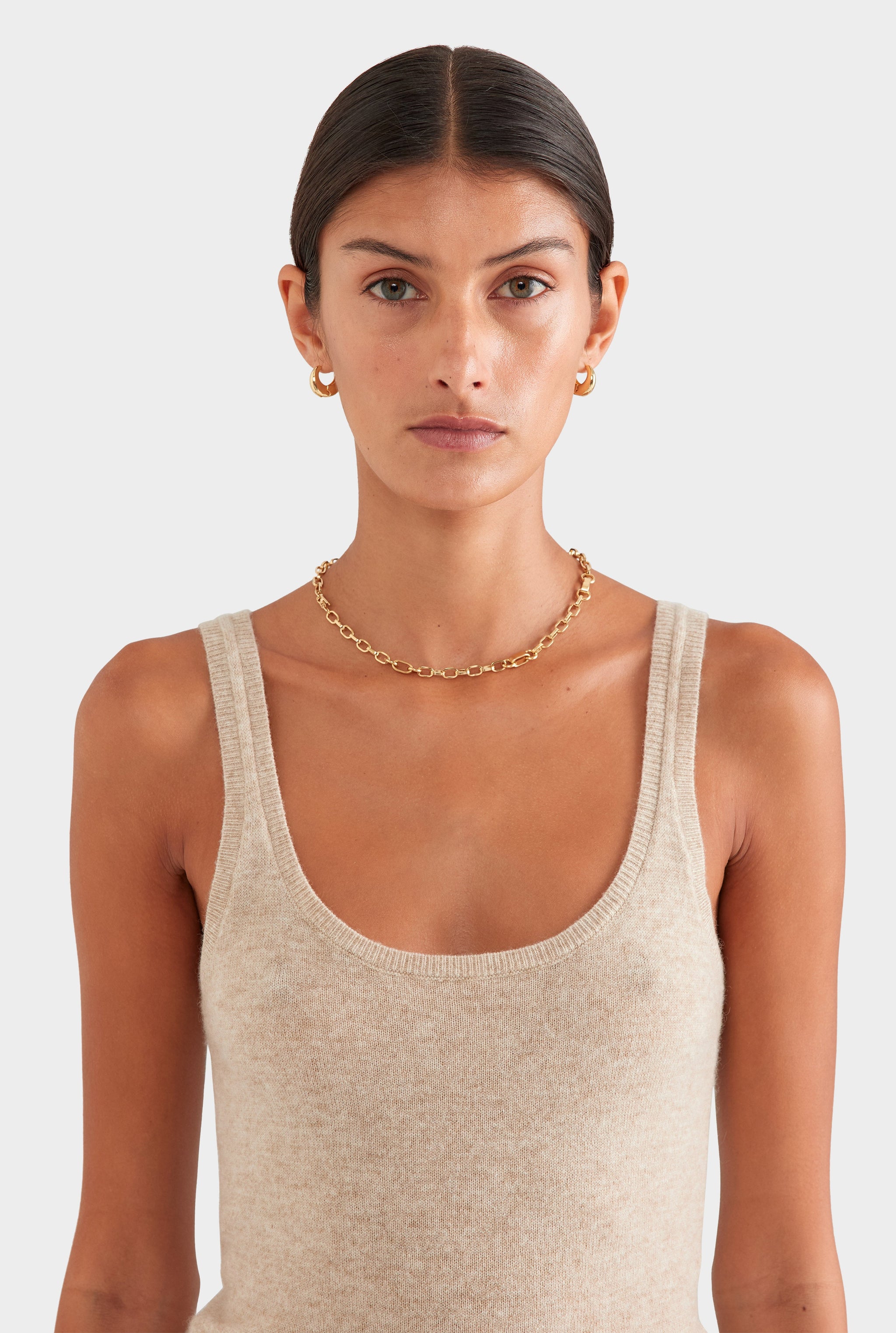 Cashmere Tank - Sand