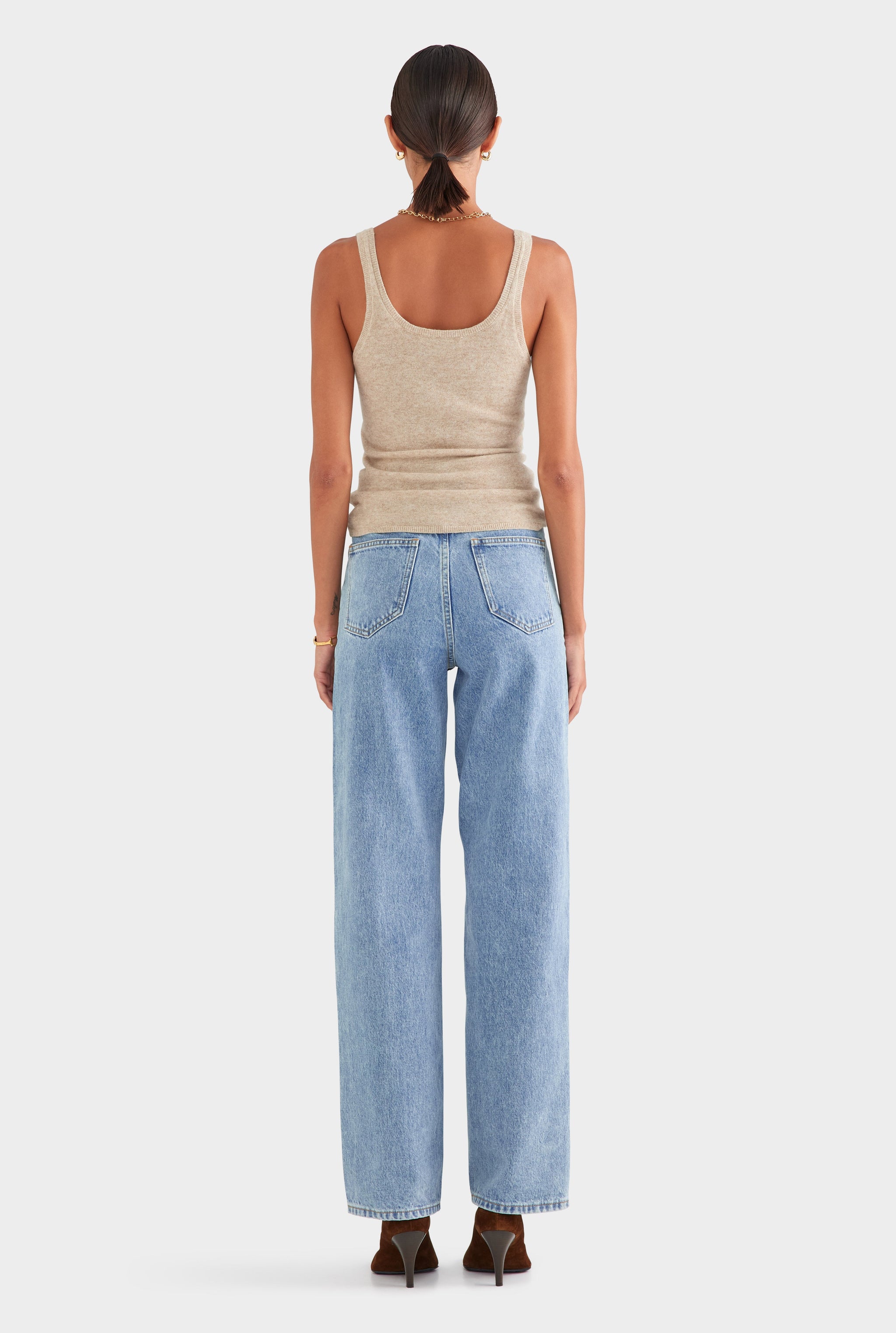 Cashmere Tank - Sand