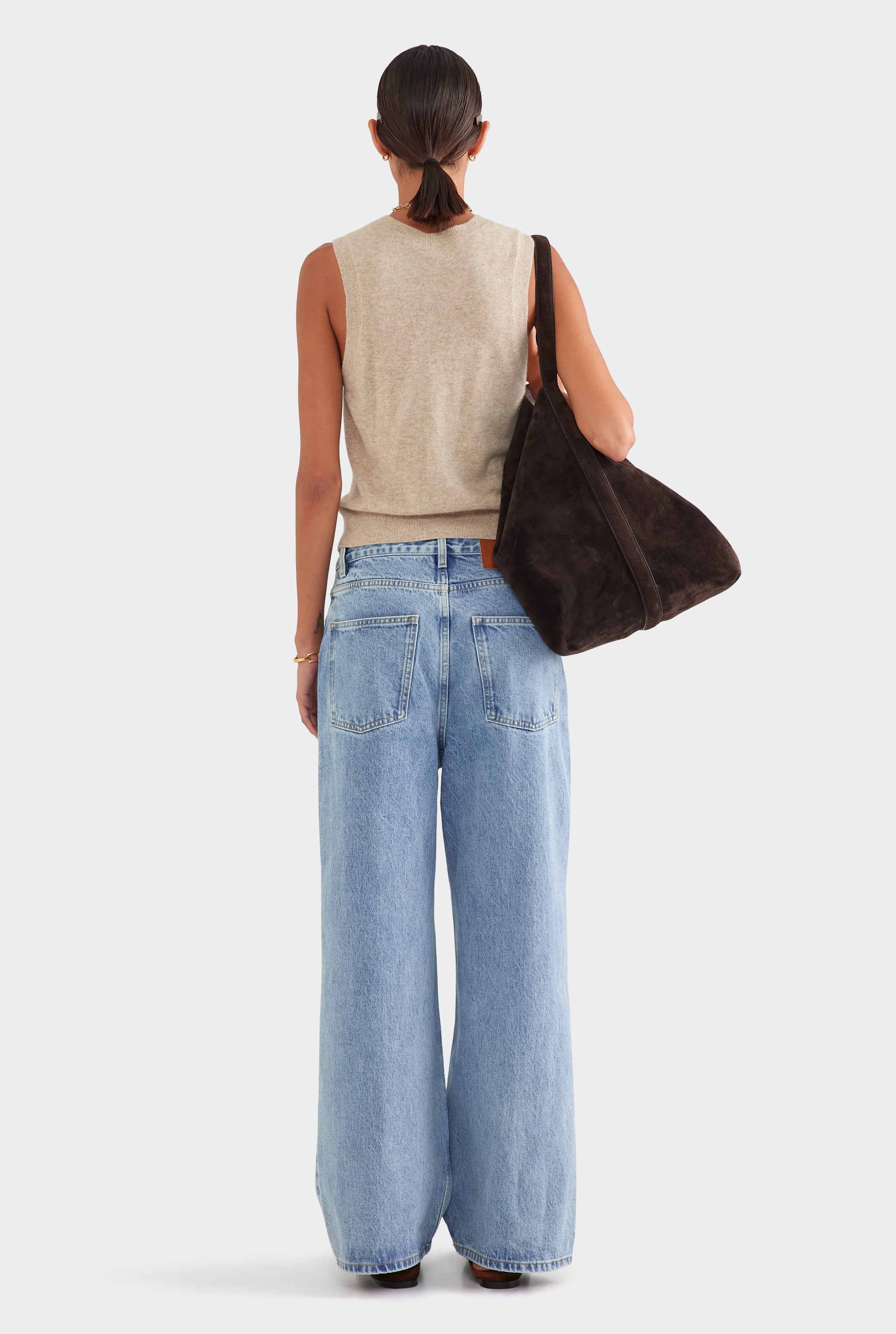 Relaxed Low Rise Denim Jean - Light Blue
