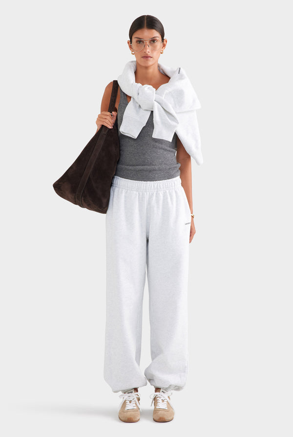Fleece Track Pant - Light Grey Marl