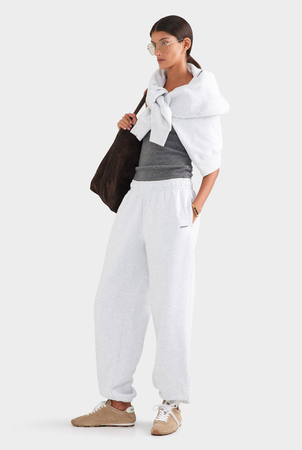 Fleece Track Pant - Light Grey Marl