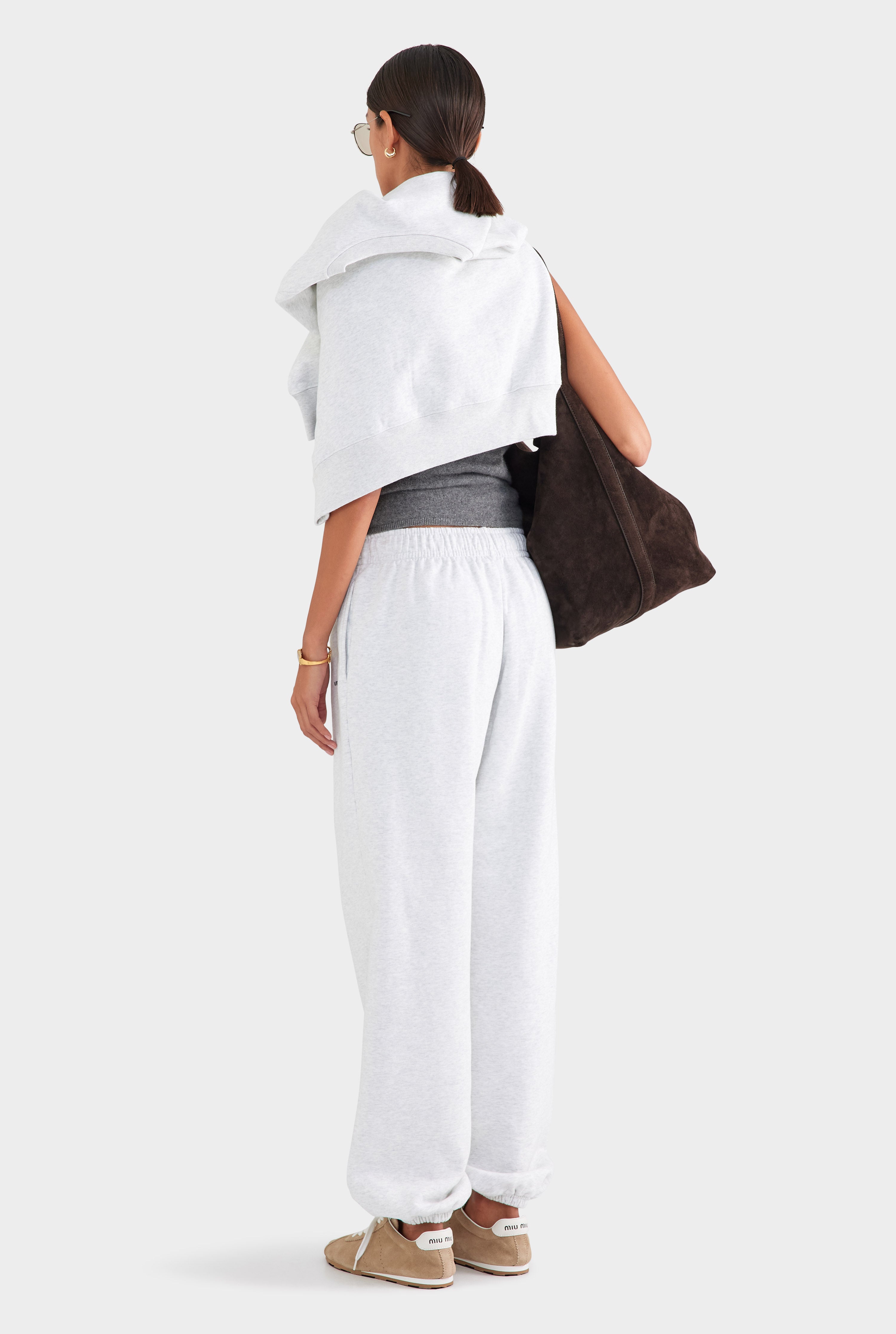 Fleece Track Pant - Light Grey Marl