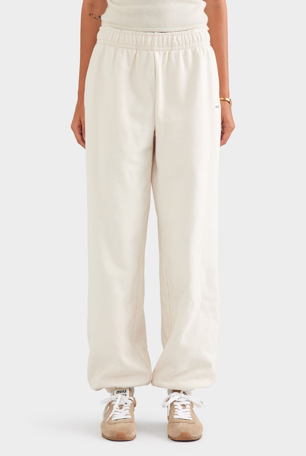 Fleece Track Pant - Cream