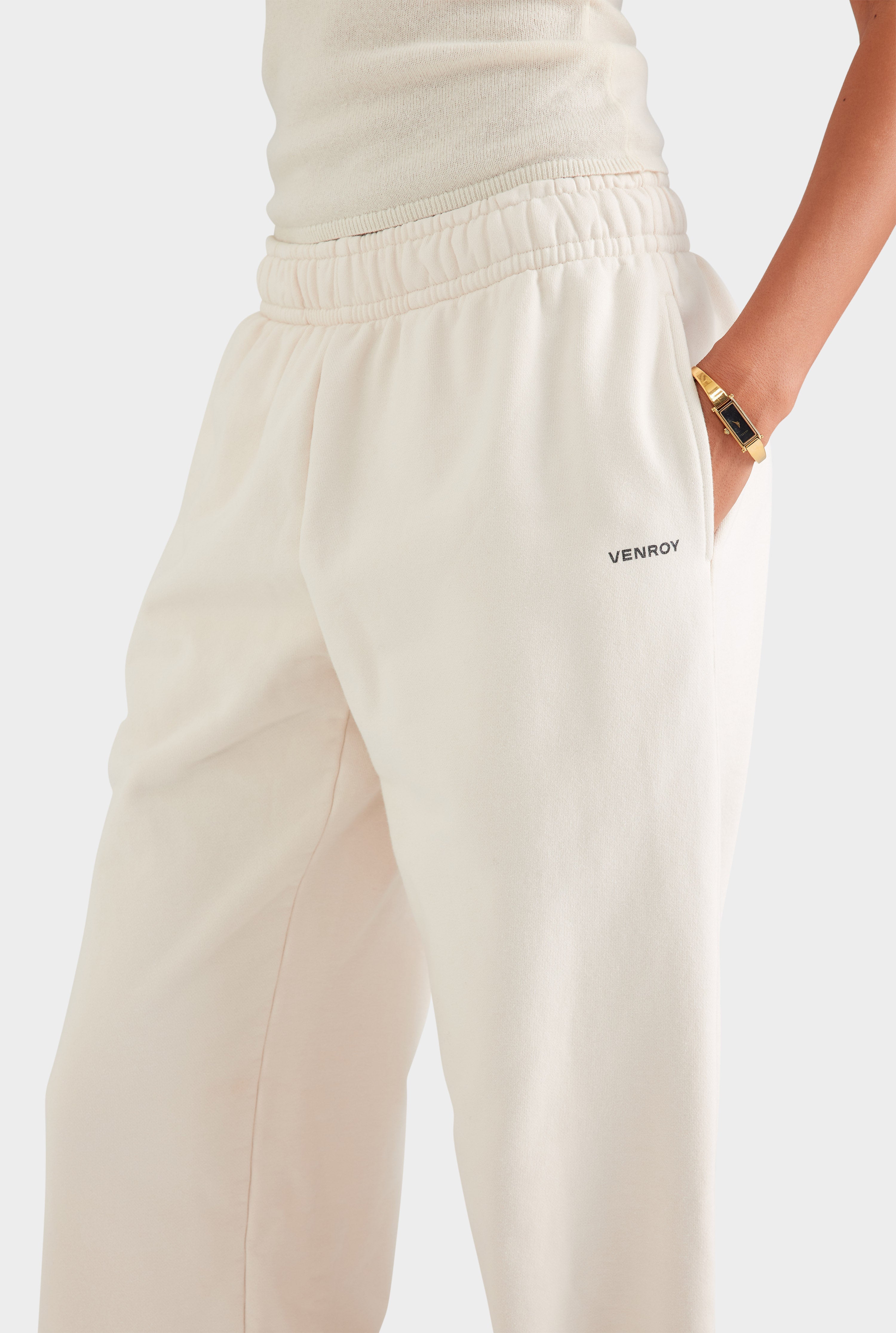 Fleece Track Pant - Cream