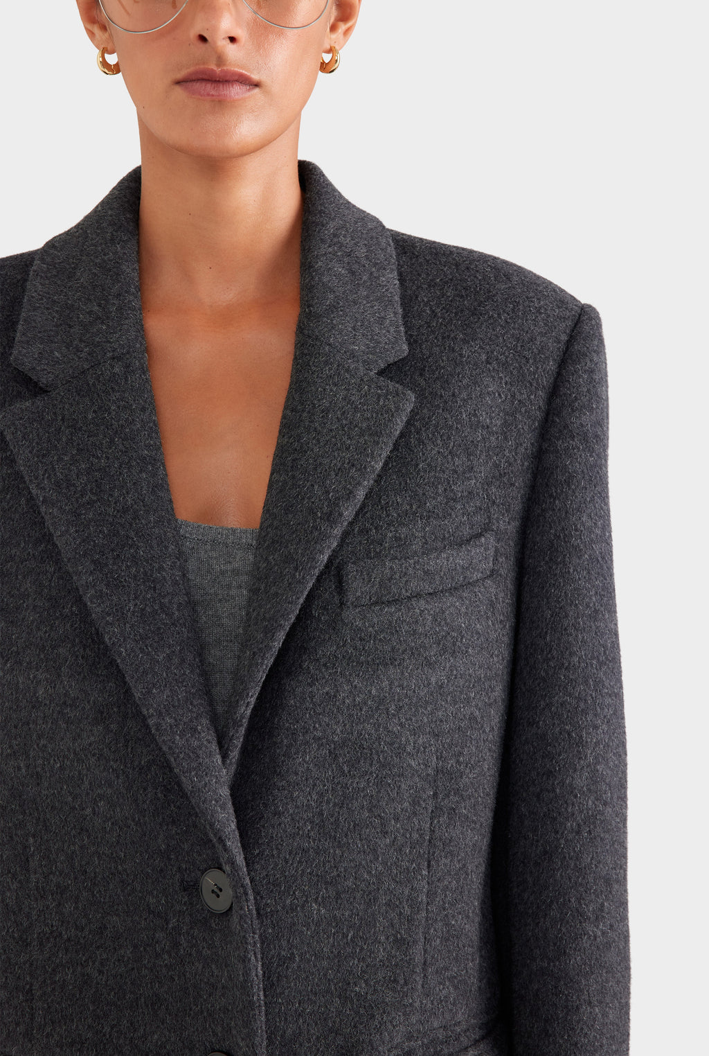 Wool Cashmere Coat - Black