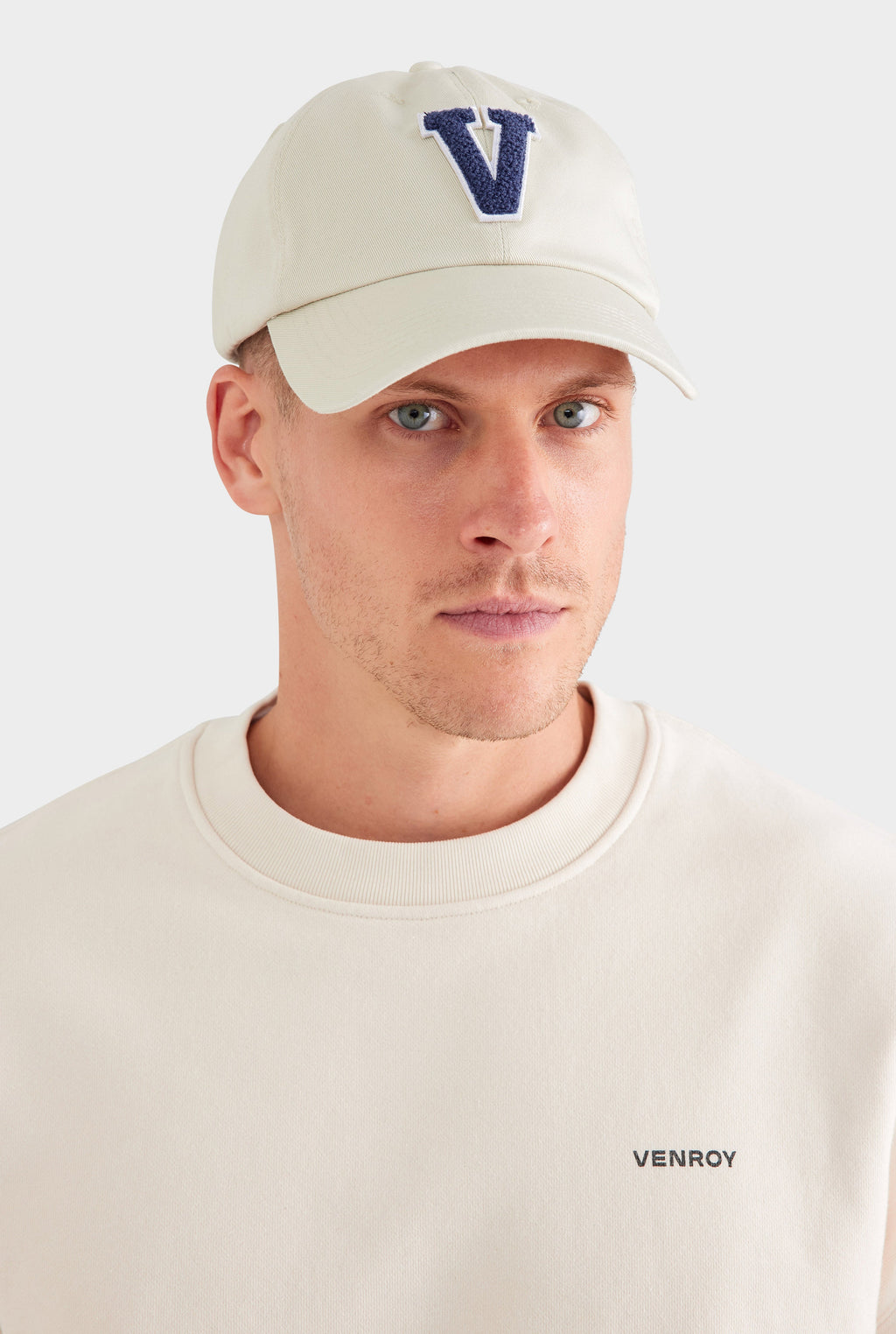 Venroy Varsity Cotton Twill Cap - Ecru