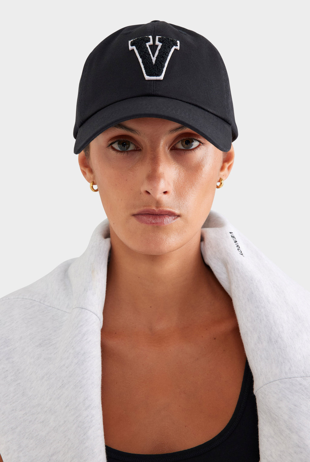 Venroy Varsity Cotton Twill Cap - Black