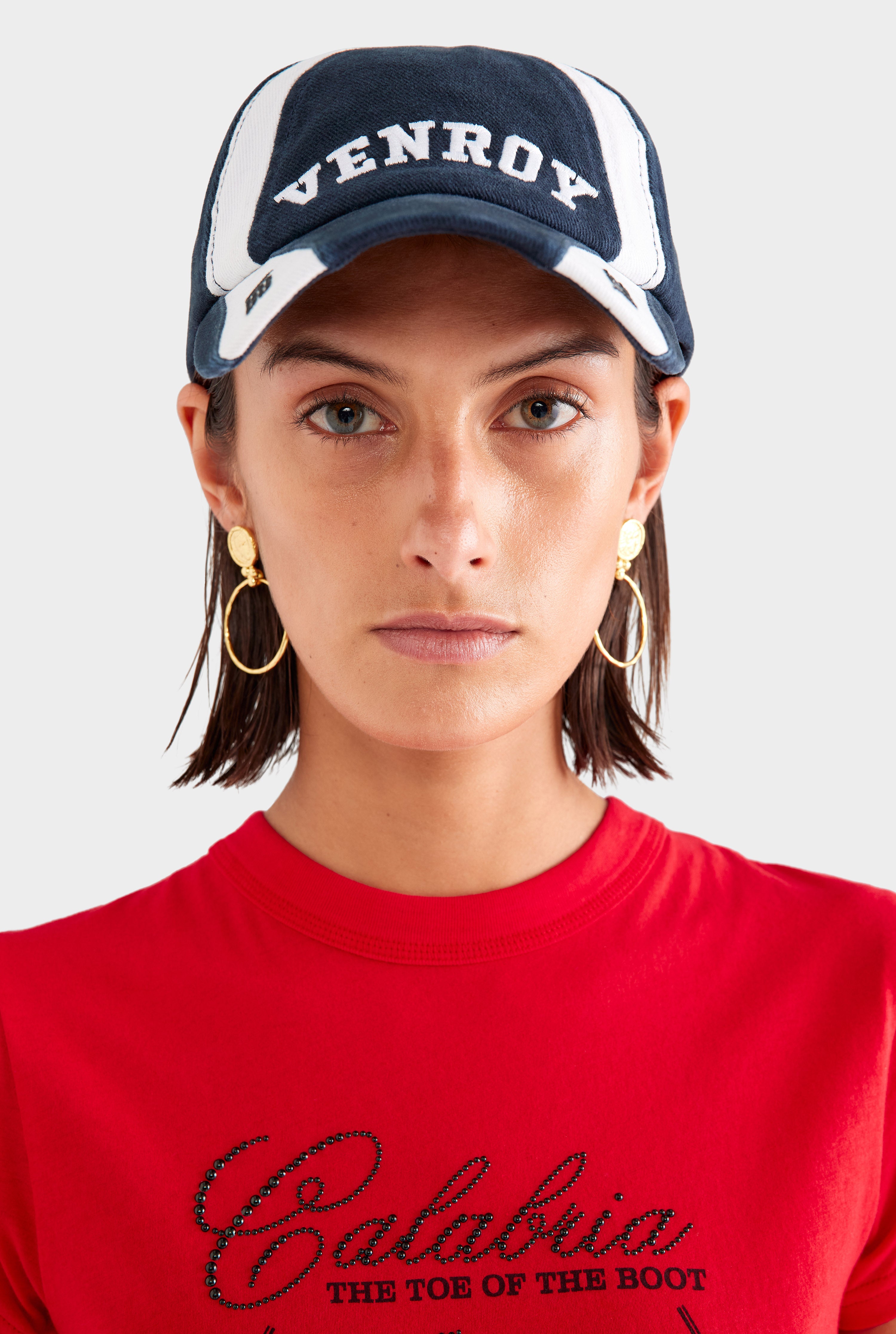 Venroy Panelled Twill Cap - Washed Black