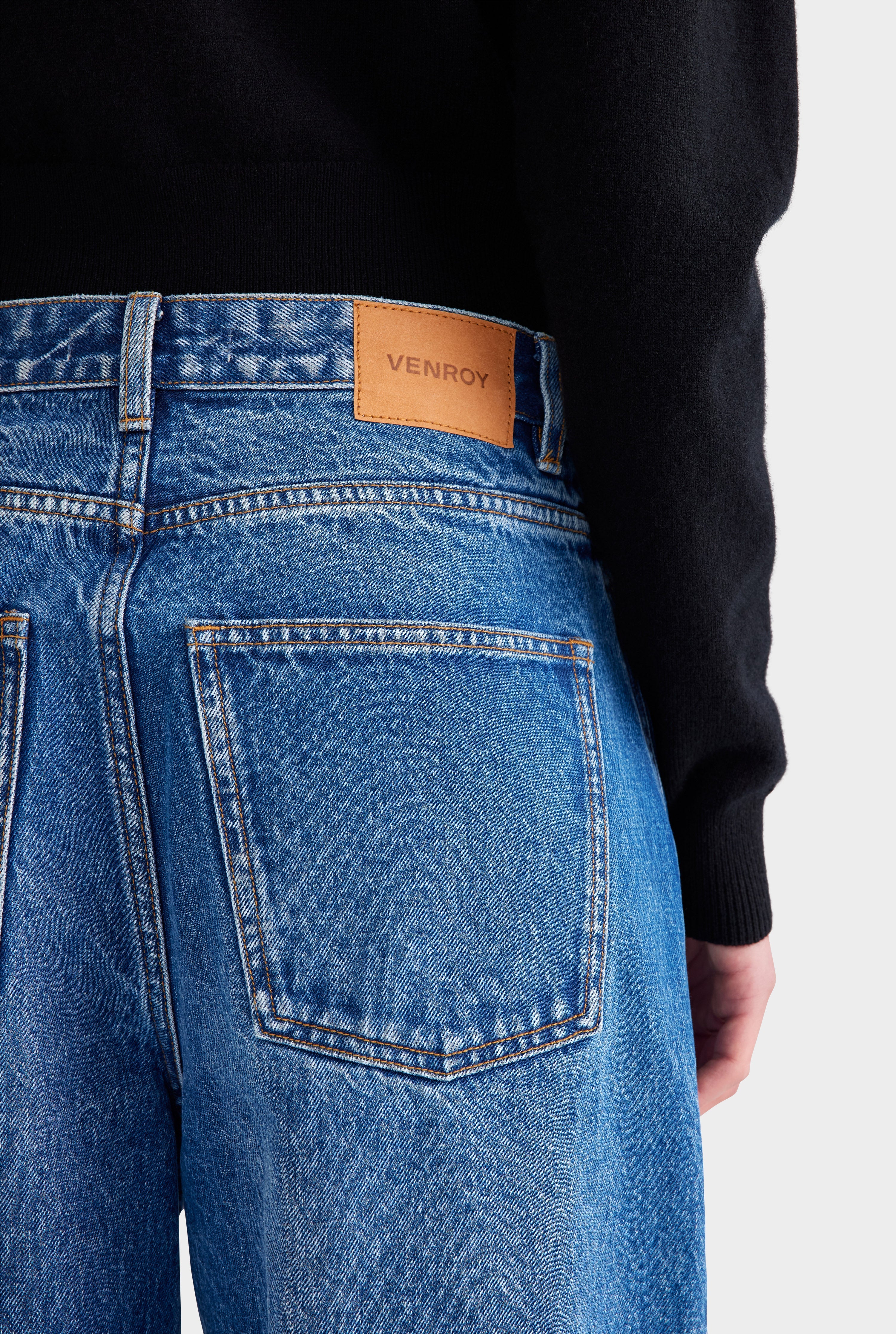 Relaxed Low Rise Denim Jean - Mid Indigo