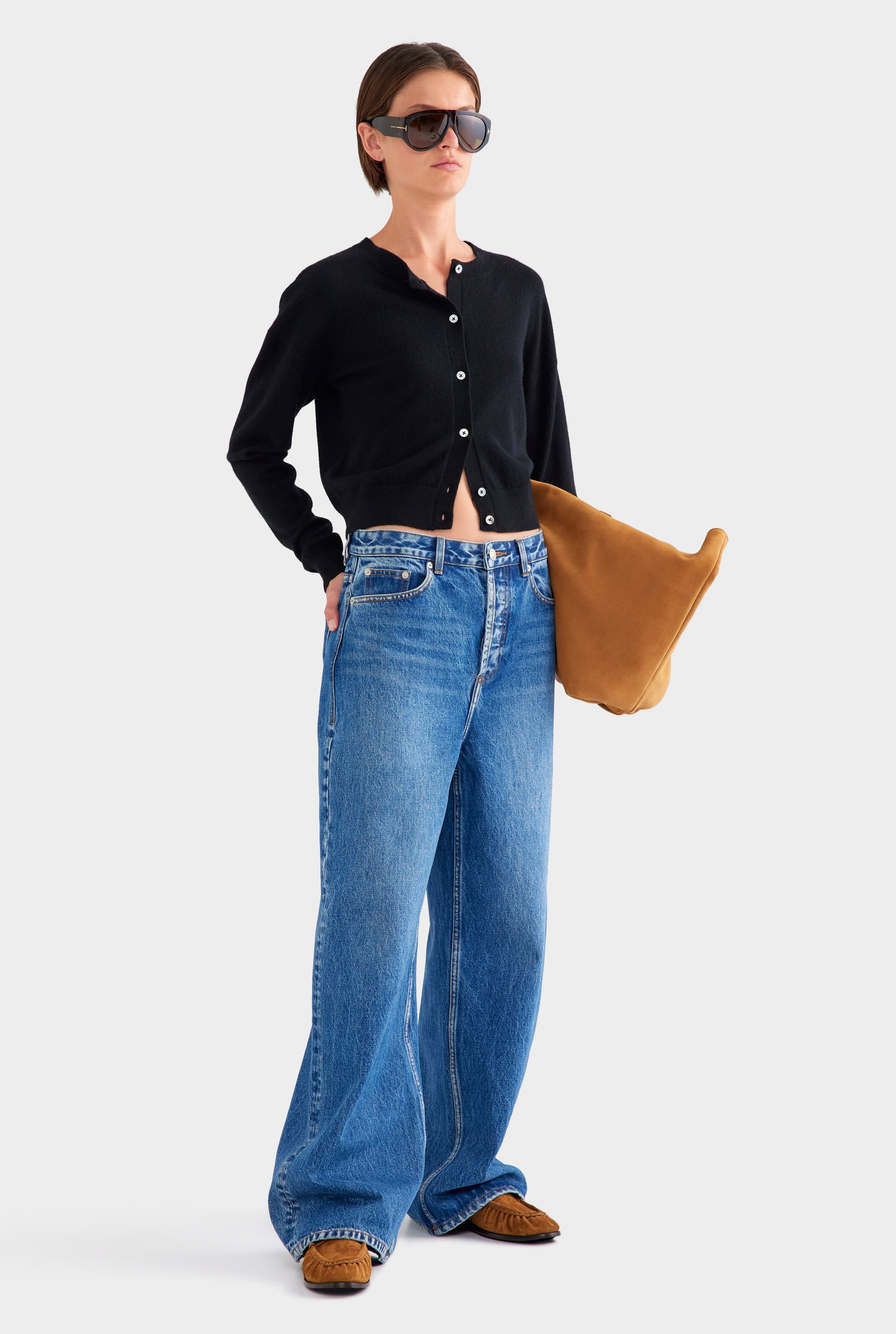 Relaxed Low Rise Denim Jean - Mid Indigo