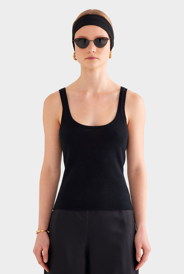 Cashmere Tank - Black