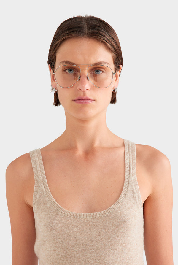 Cashmere Tank - Sand