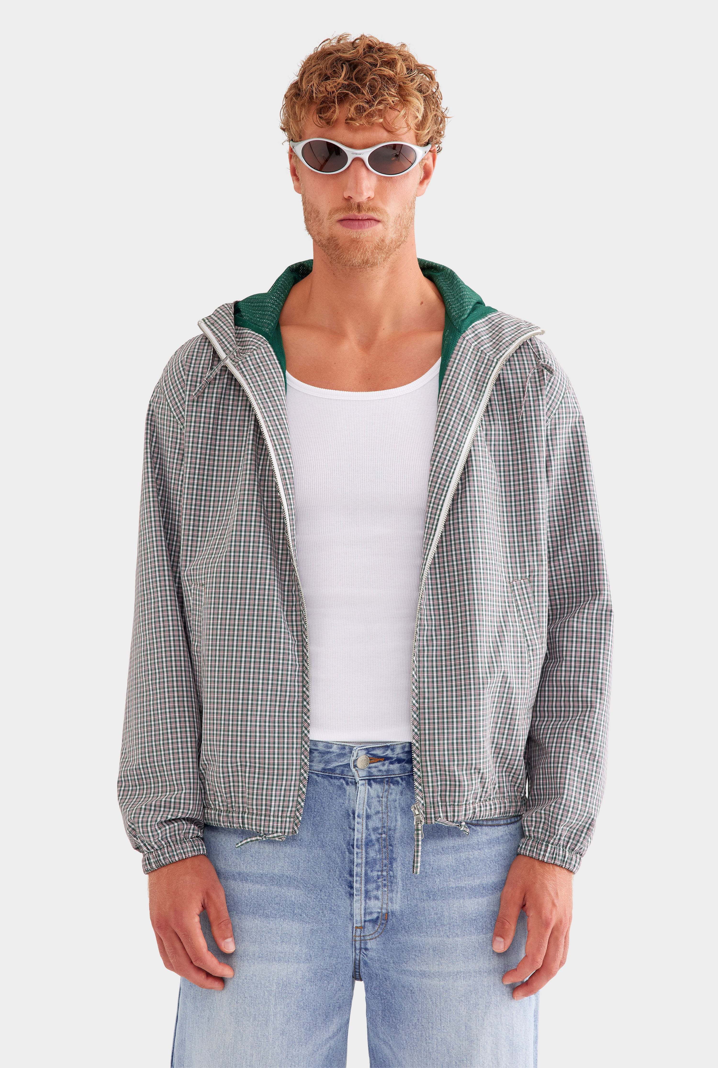 Check Hooded Spray Jacket - Multi Check