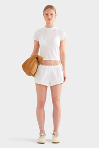 Cotton Poplin Short - White