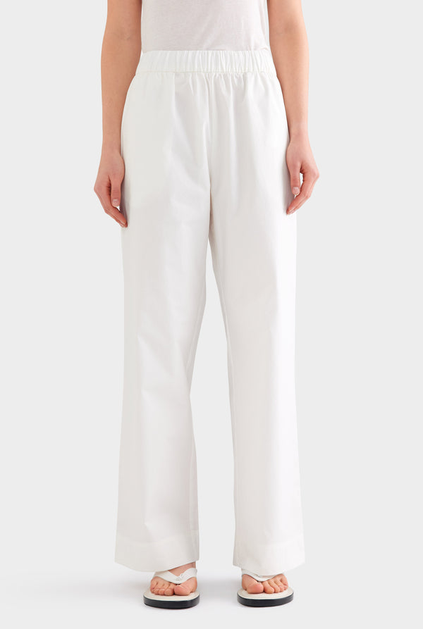Heavy Cotton Poplin Pant - White
