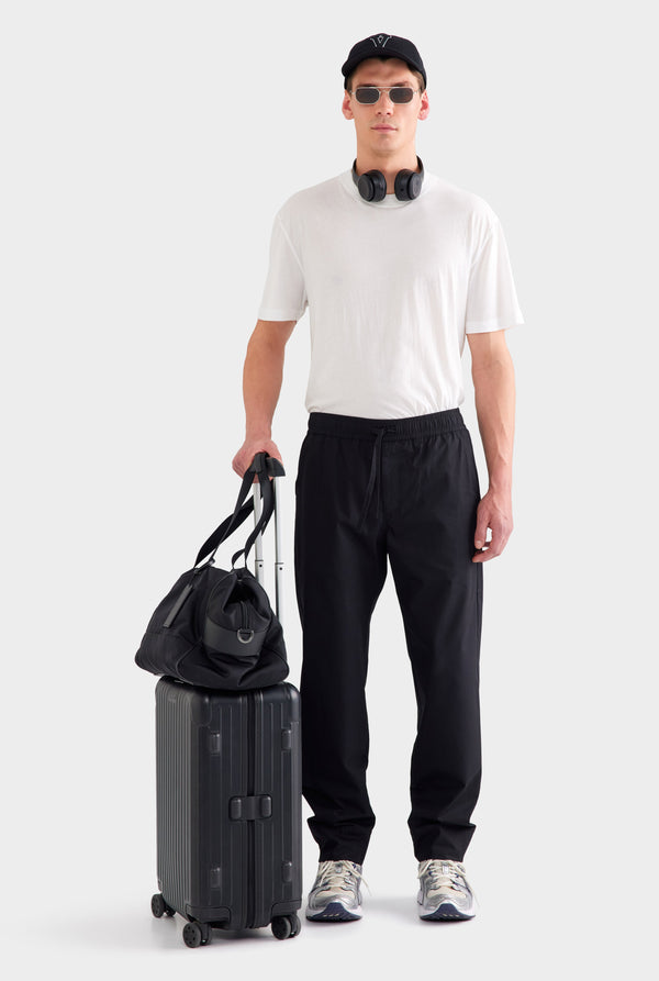 Cotton Poplin Trouser - Black