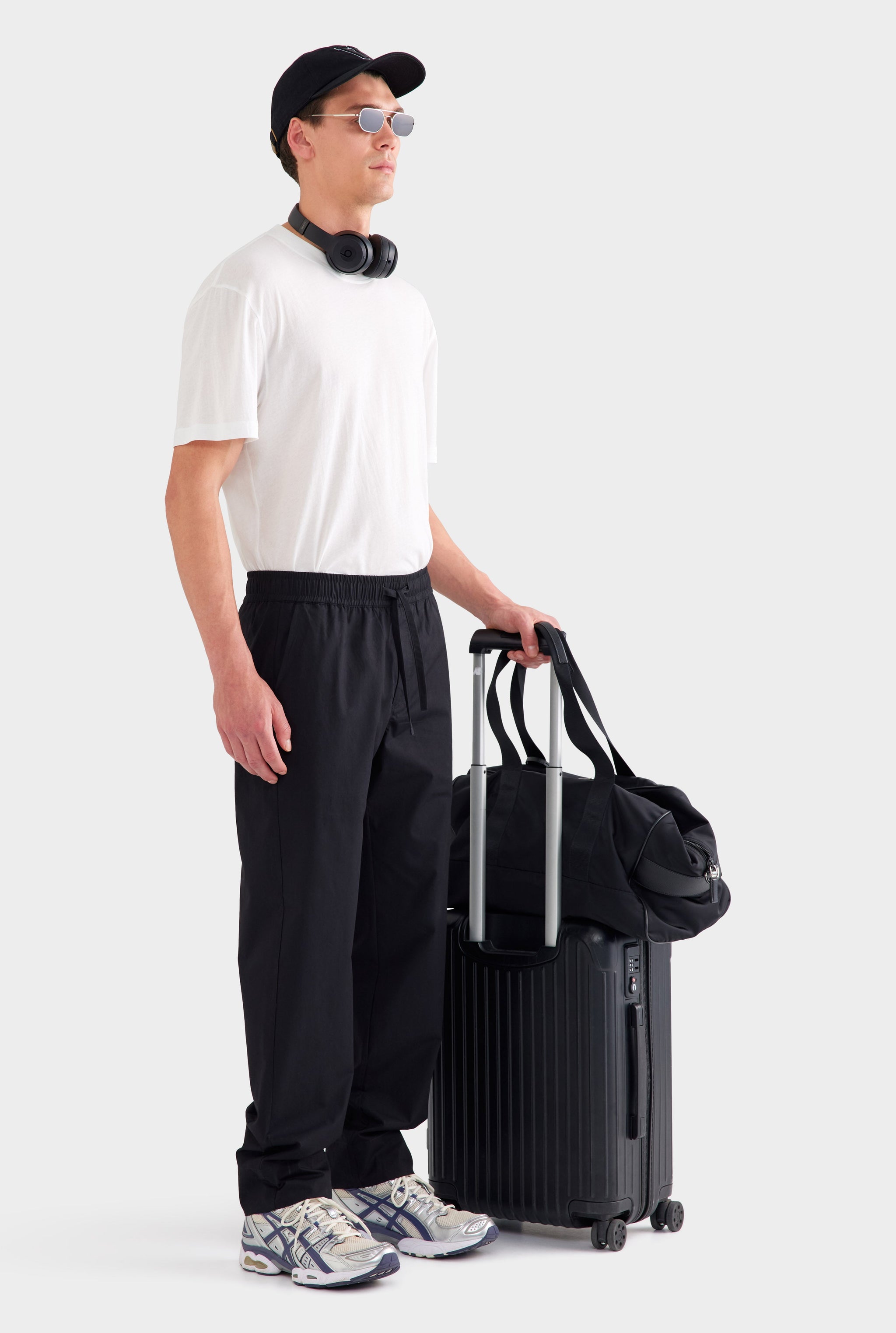 Cotton Poplin Trouser - Black