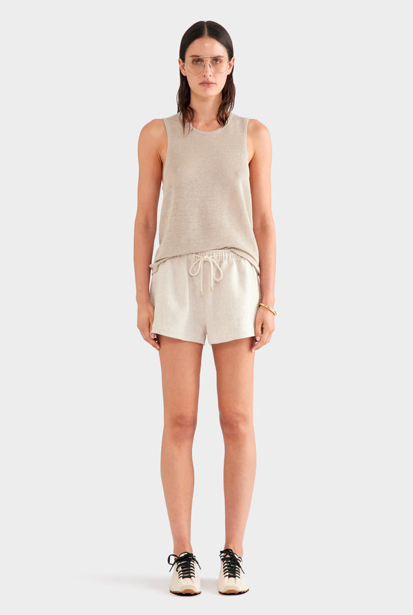 Linen Lounge Short - Sand