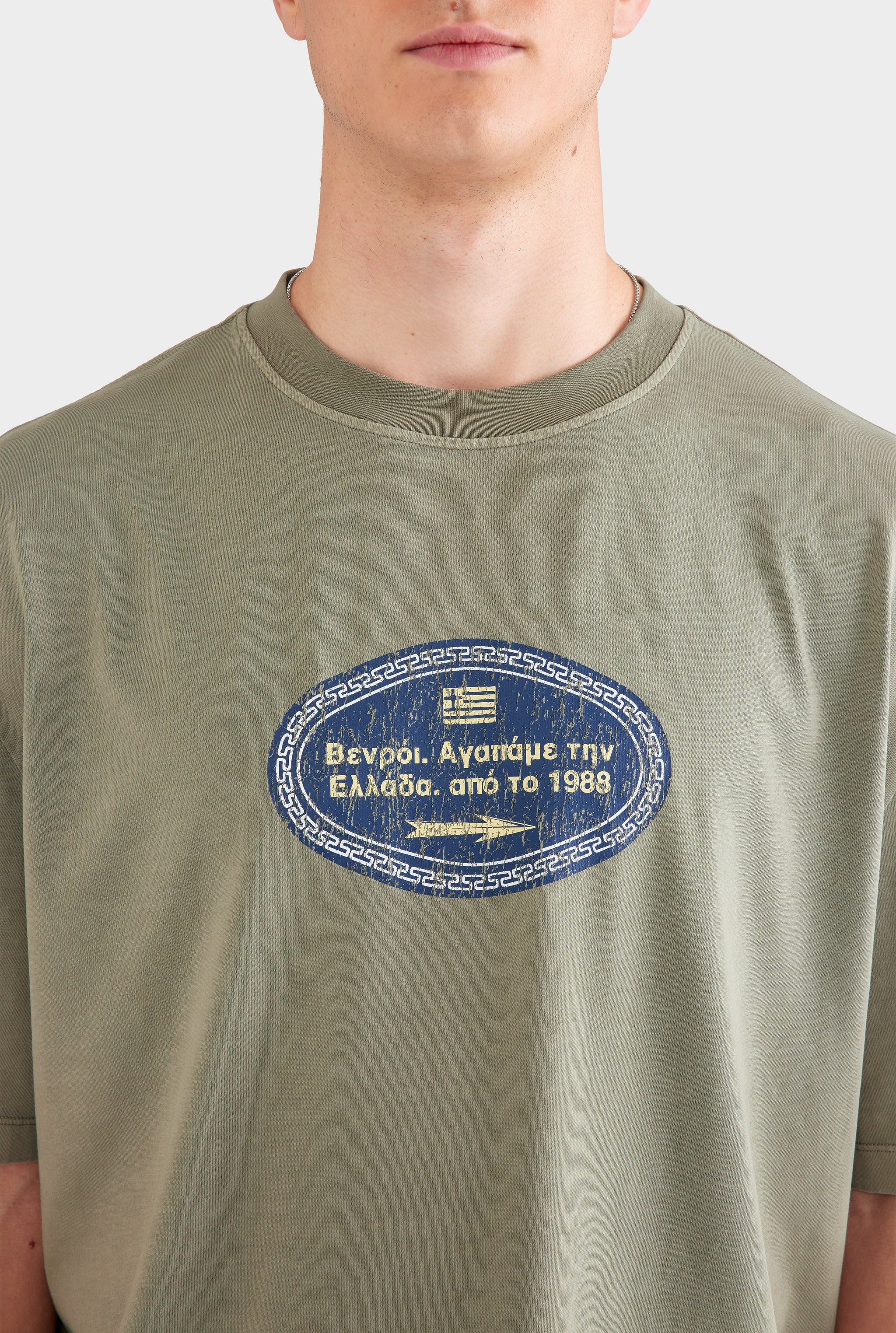 Pigment Dyed Supersized T Shirt - Washed Sage