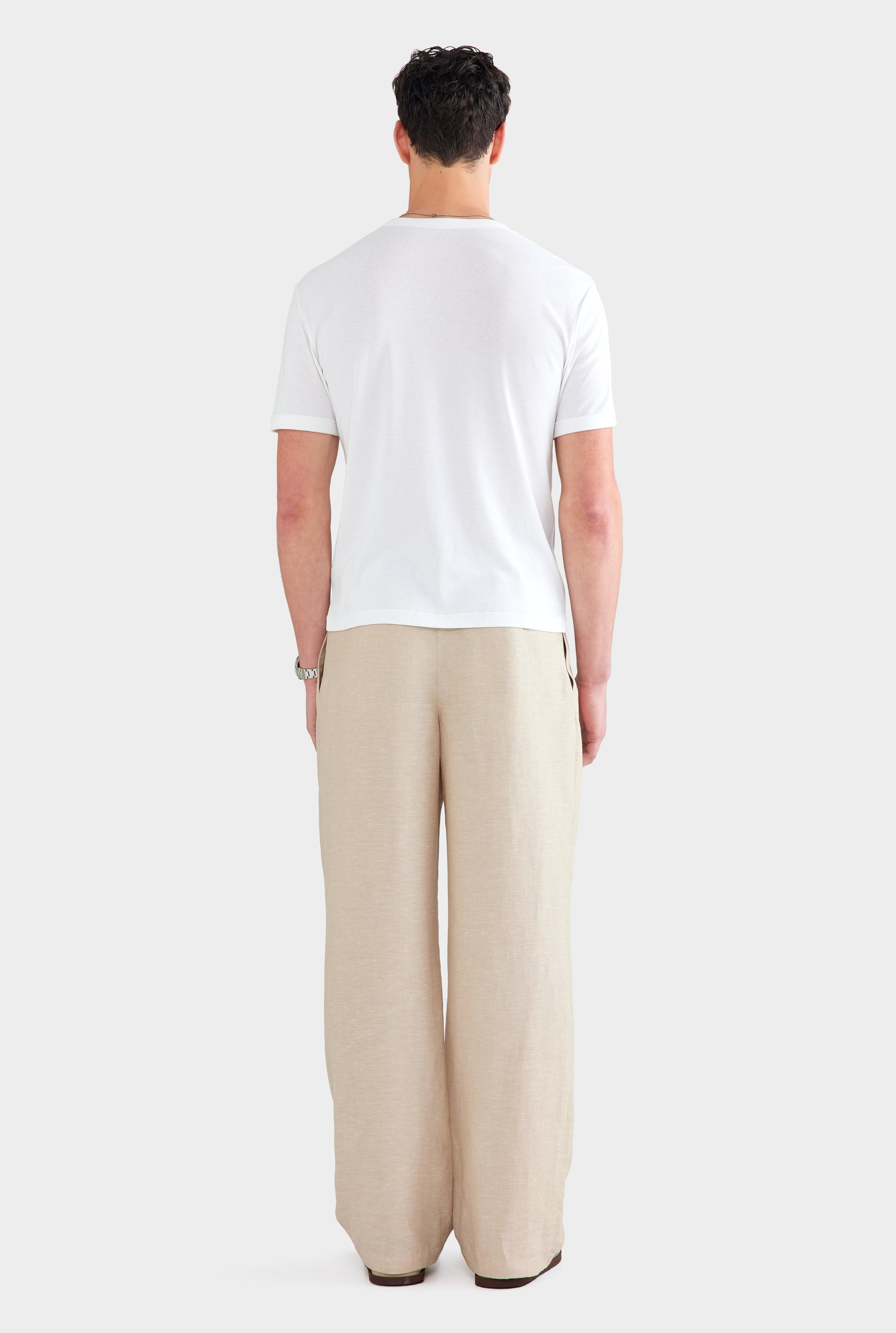 Rib Ringer T Shirt - White