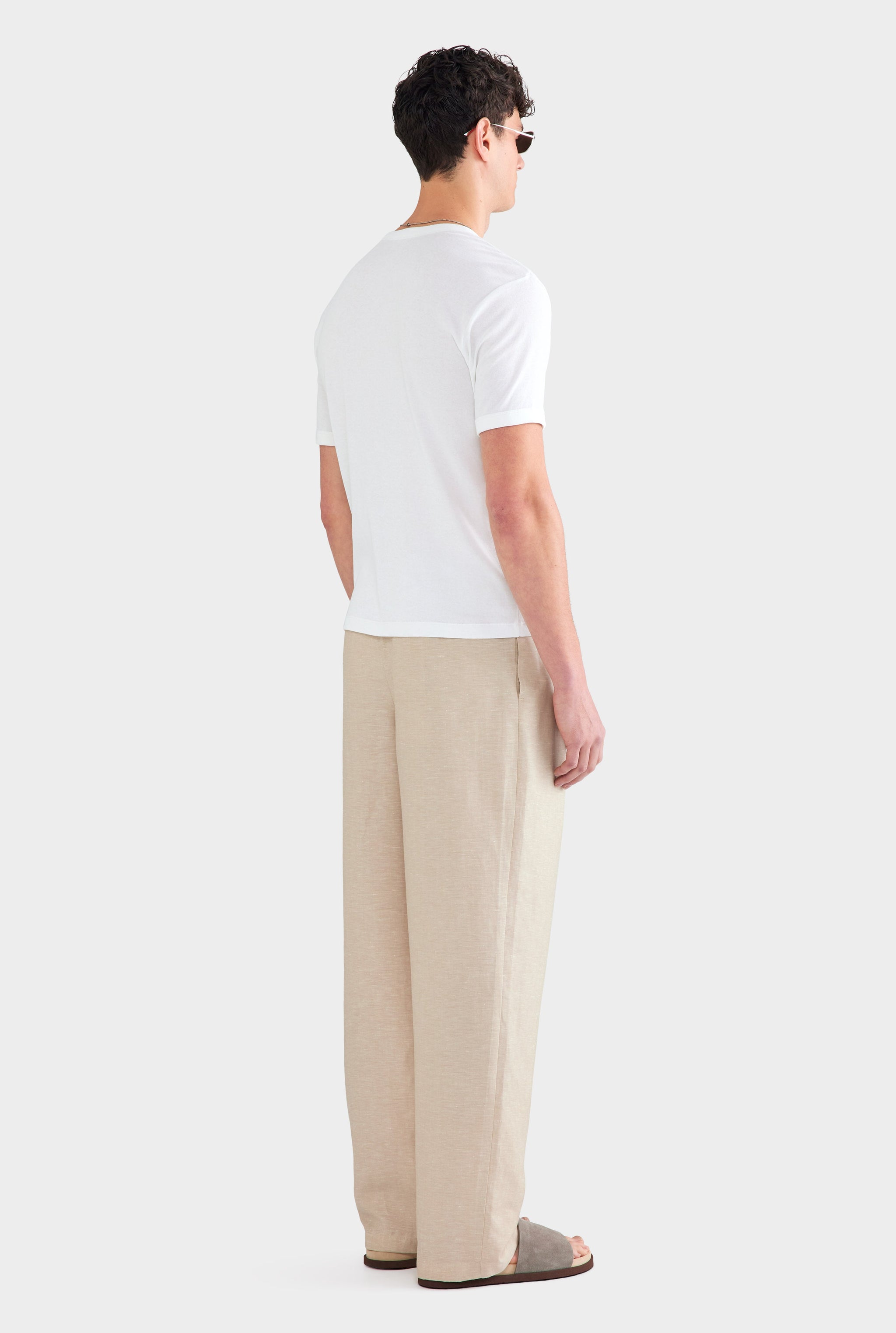 Rib Ringer T Shirt - White
