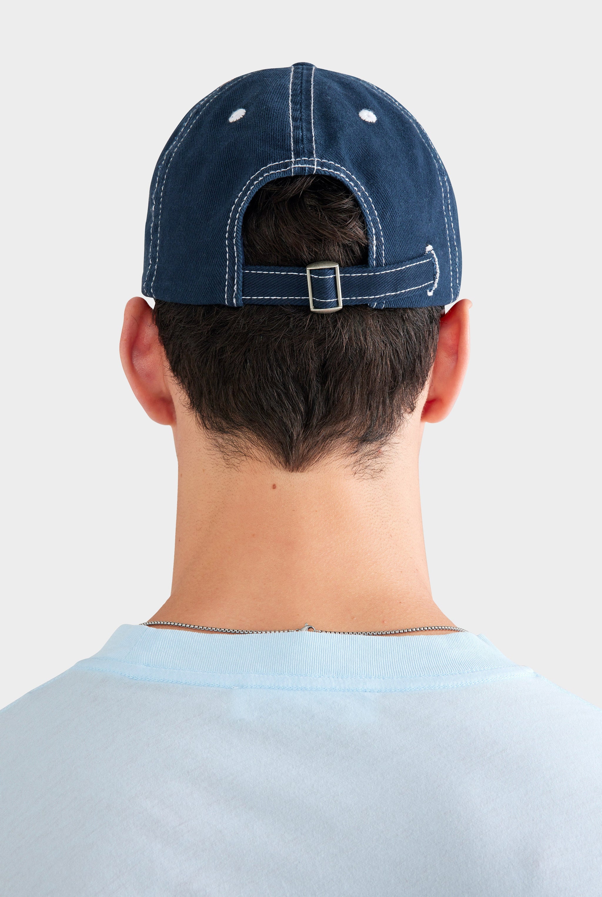 Sifnos Distressed Twill Cap - Washed Navy
