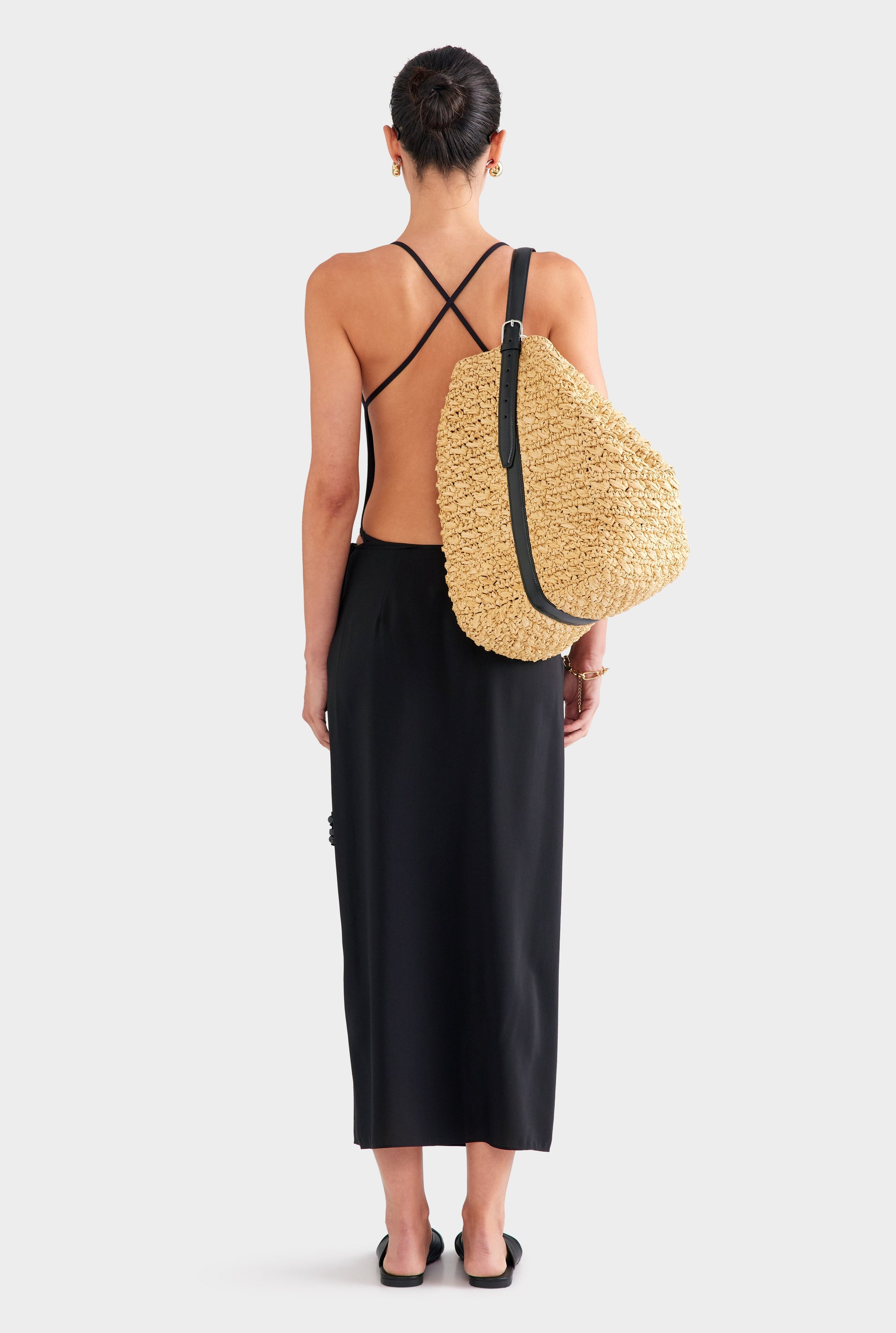Silk Wrap Skirt - Black