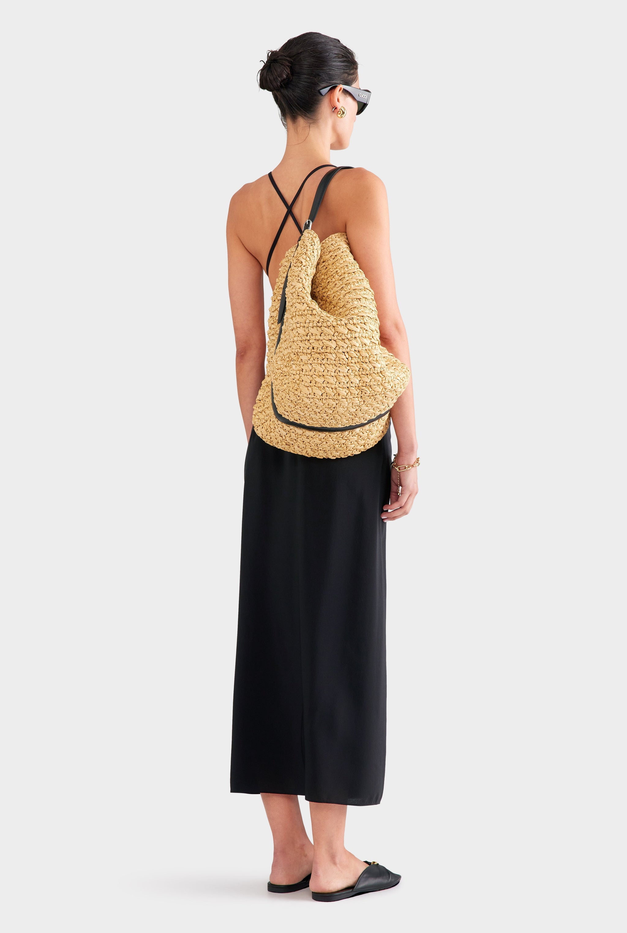 Silk Wrap Skirt - Black
