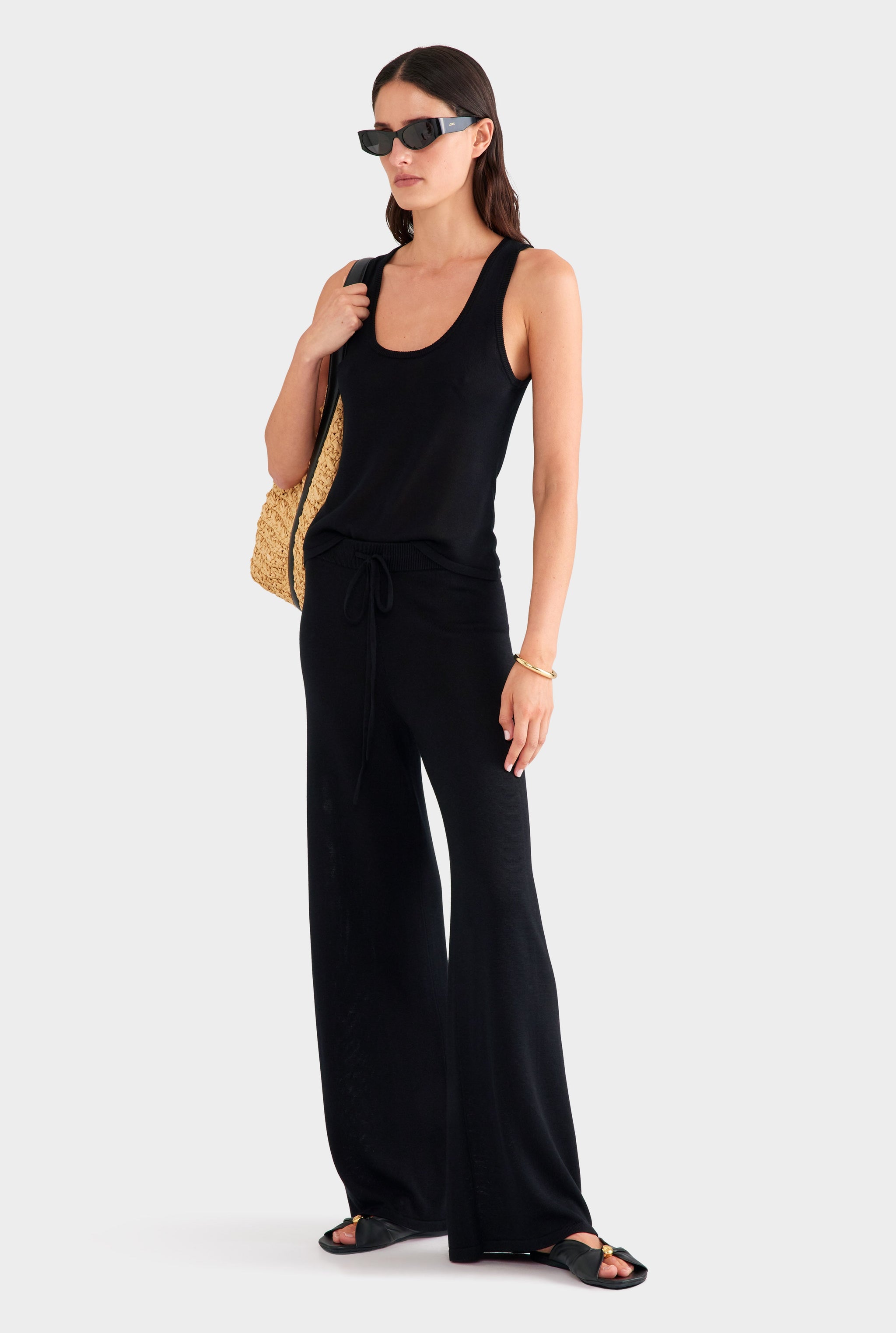 Tencel Silk Knit Pant - Black
