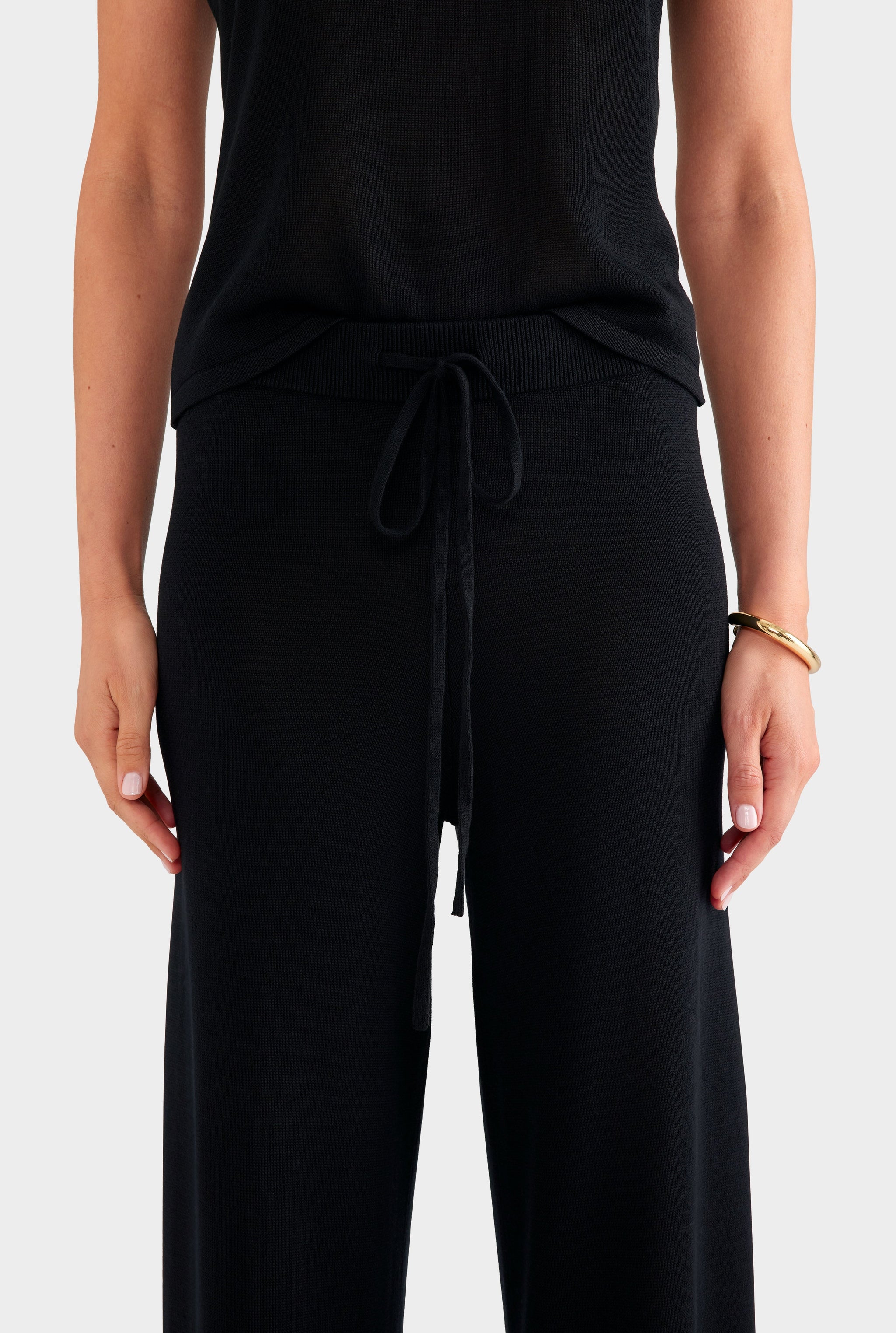 Tencel Silk Knit Pant - Black