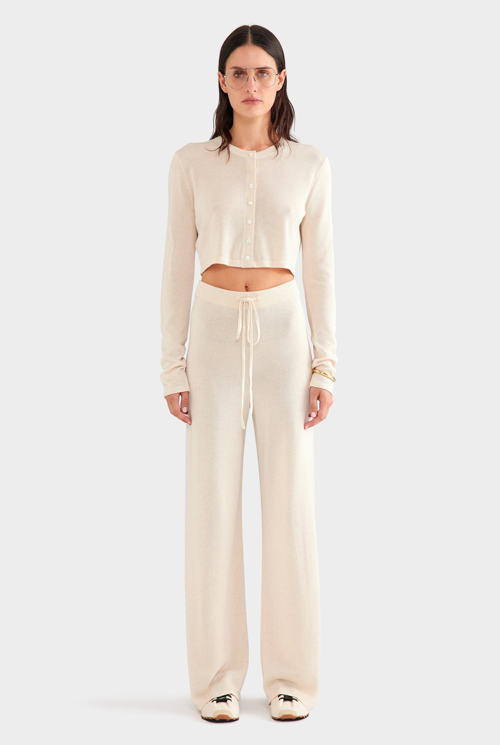 Tencel Silk Knit Pant - Sand