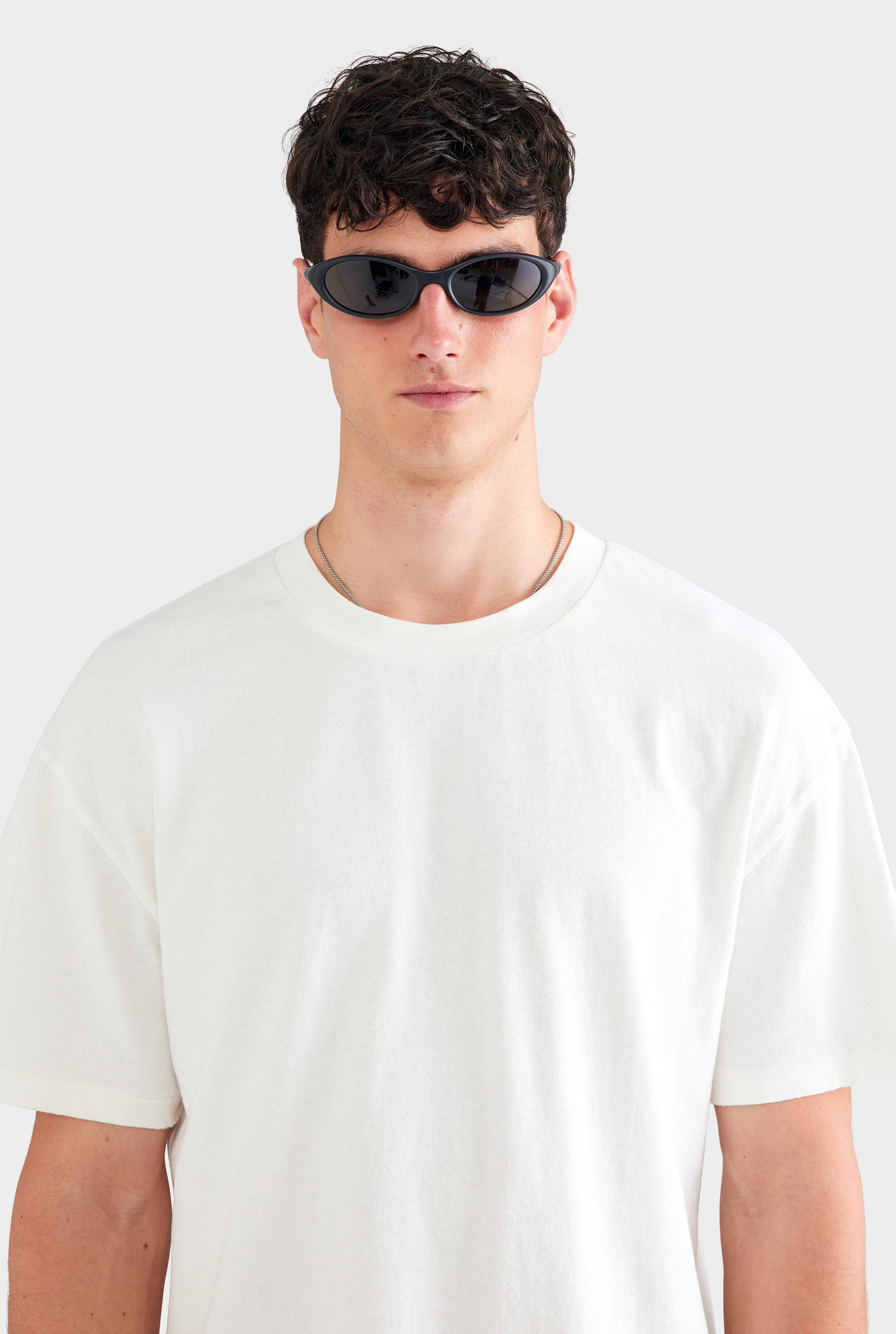 Distressed Cotton Linen T Shirt - Off White