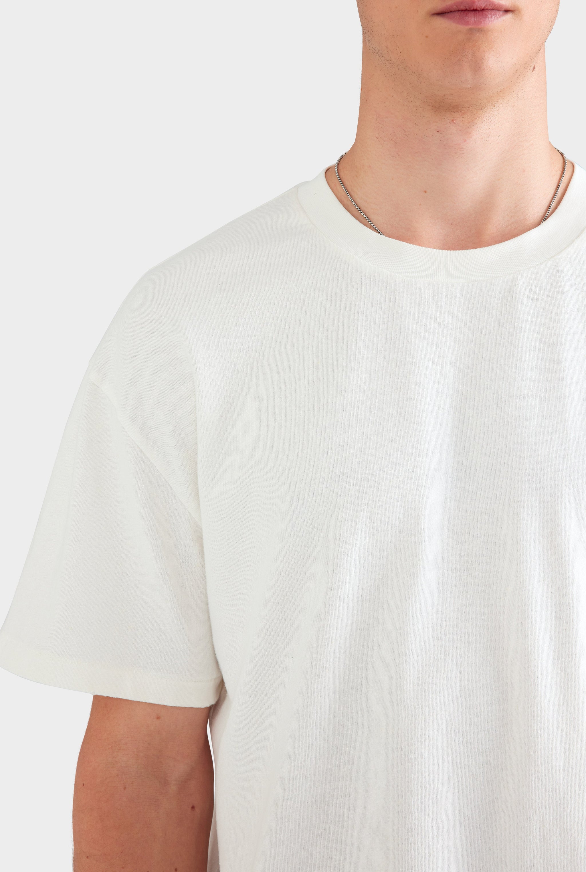 Distressed Cotton Linen T Shirt - Off White