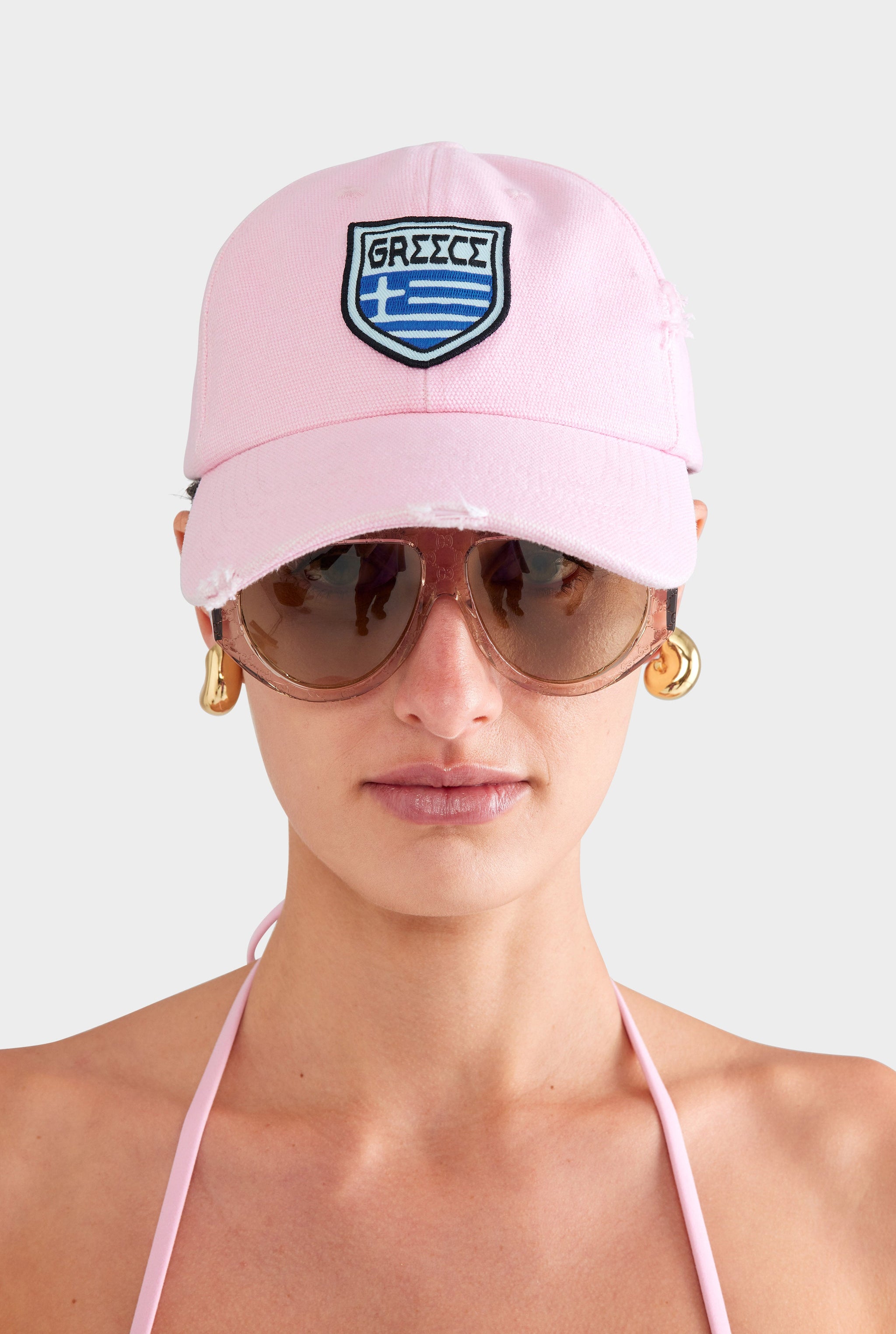 Greece Washed Canvas Cap - Washed Pink