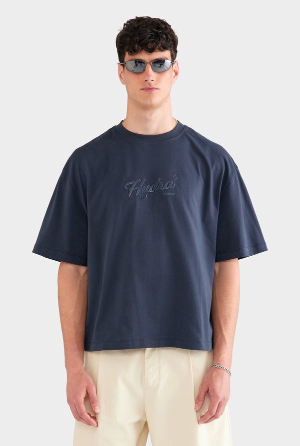 Supersized T Shirt - Navy/Hydra
