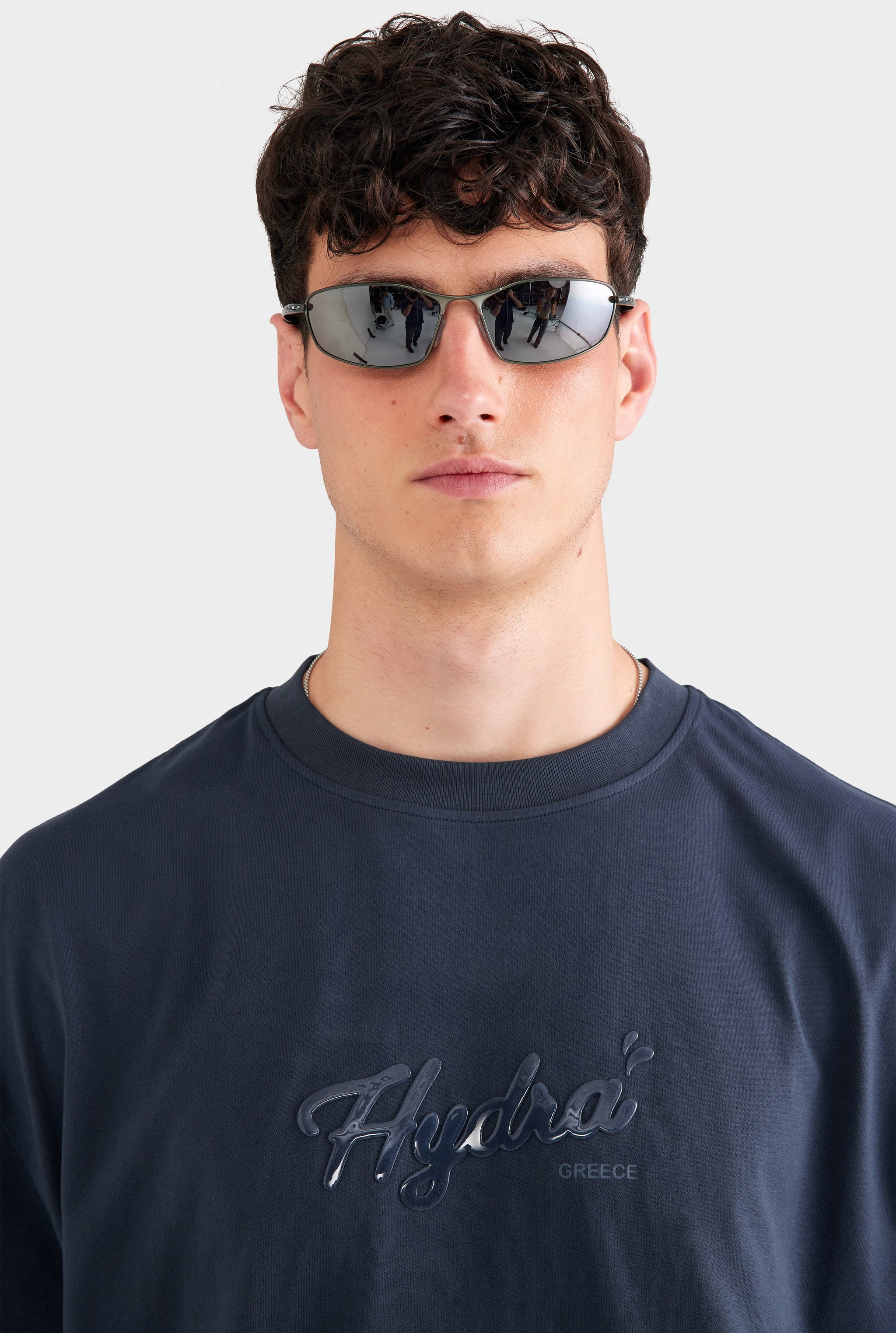 Supersized T Shirt - Navy/Hydra