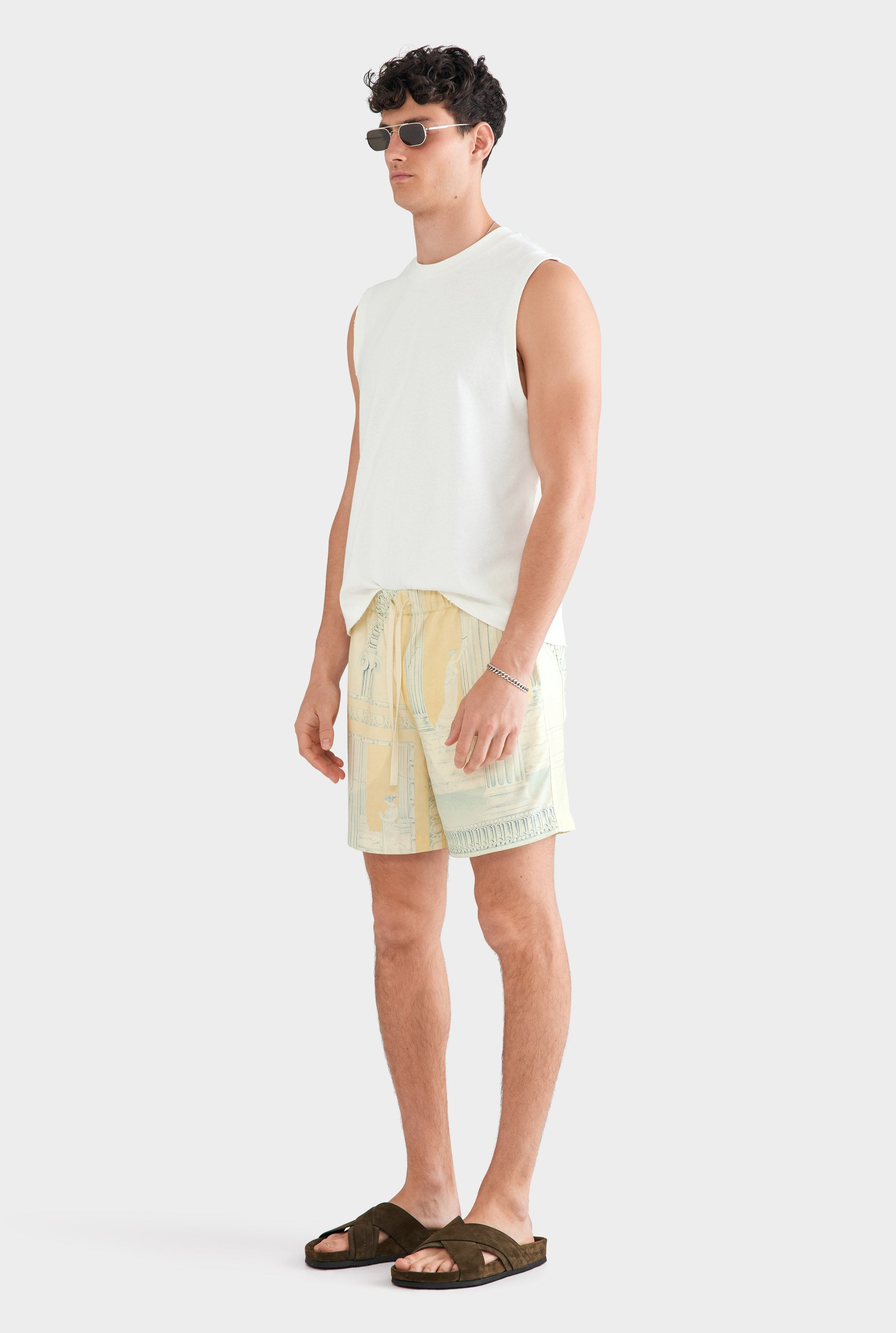 Relaxed Tencel Short - Ancient Greek Orange Sunset