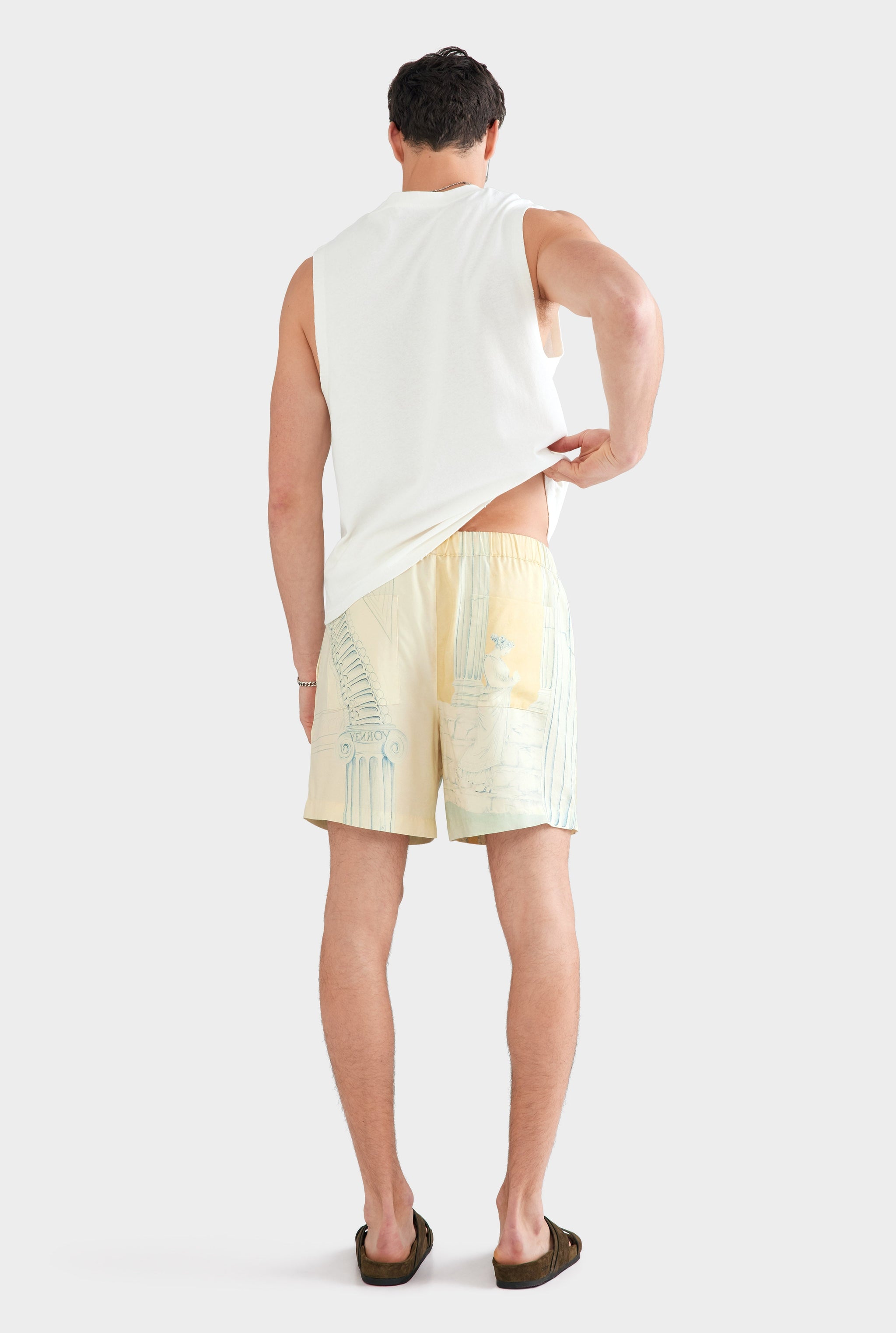 Relaxed Tencel Short - Ancient Greek Orange Sunset