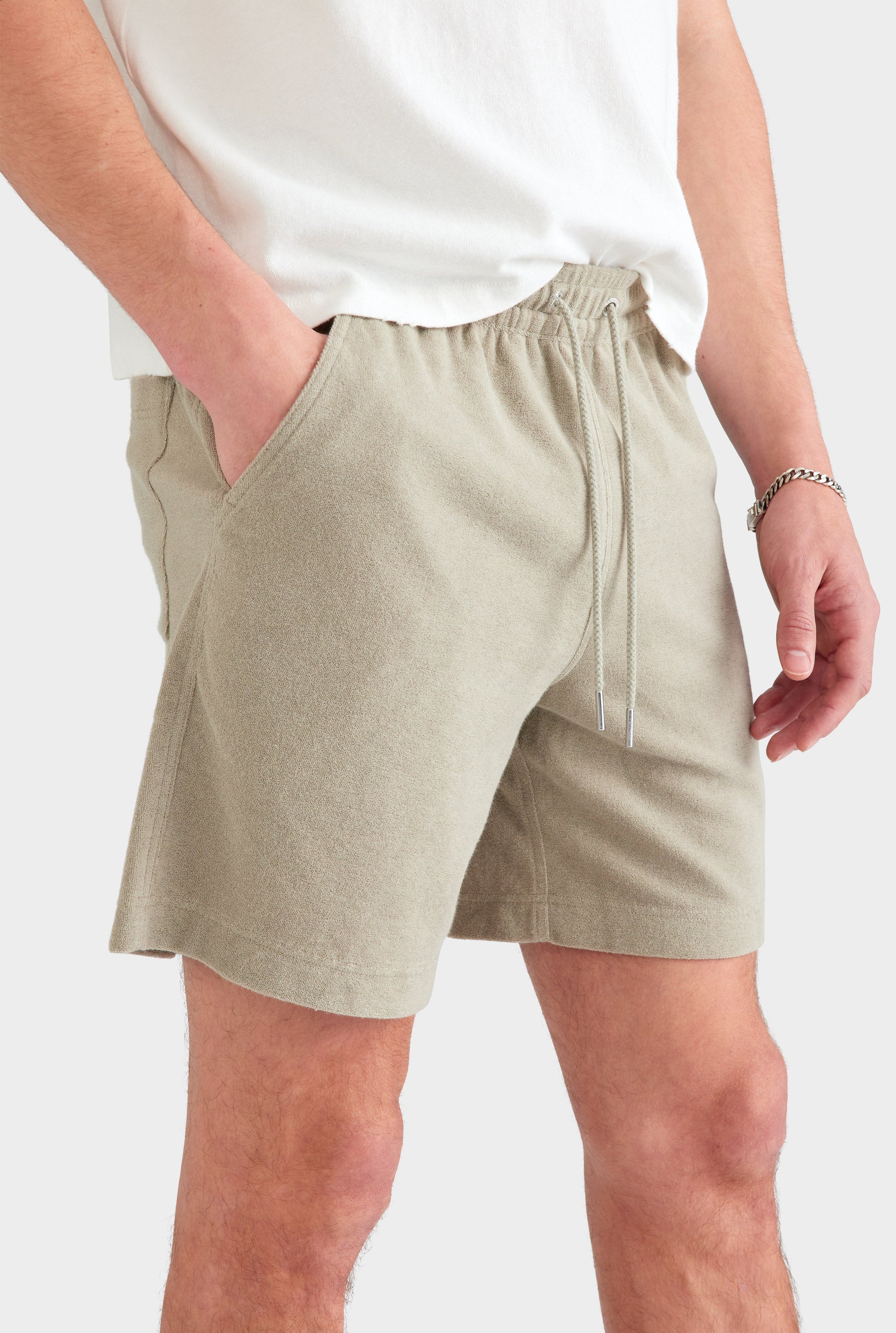 Terry Lounge Short - Olive Taupe