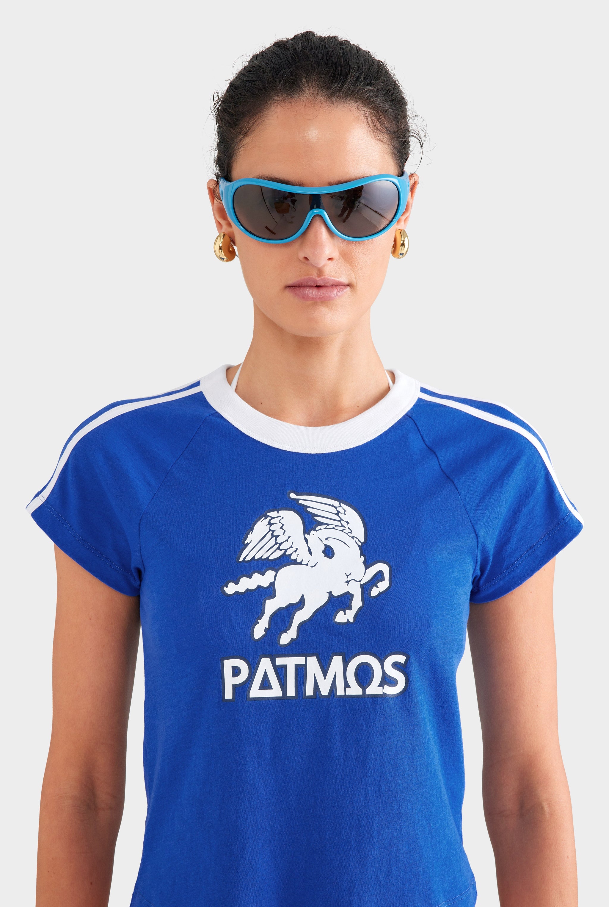 Lightweight Raglan Baby Tee - Bright Blue/Patmos Pegasus