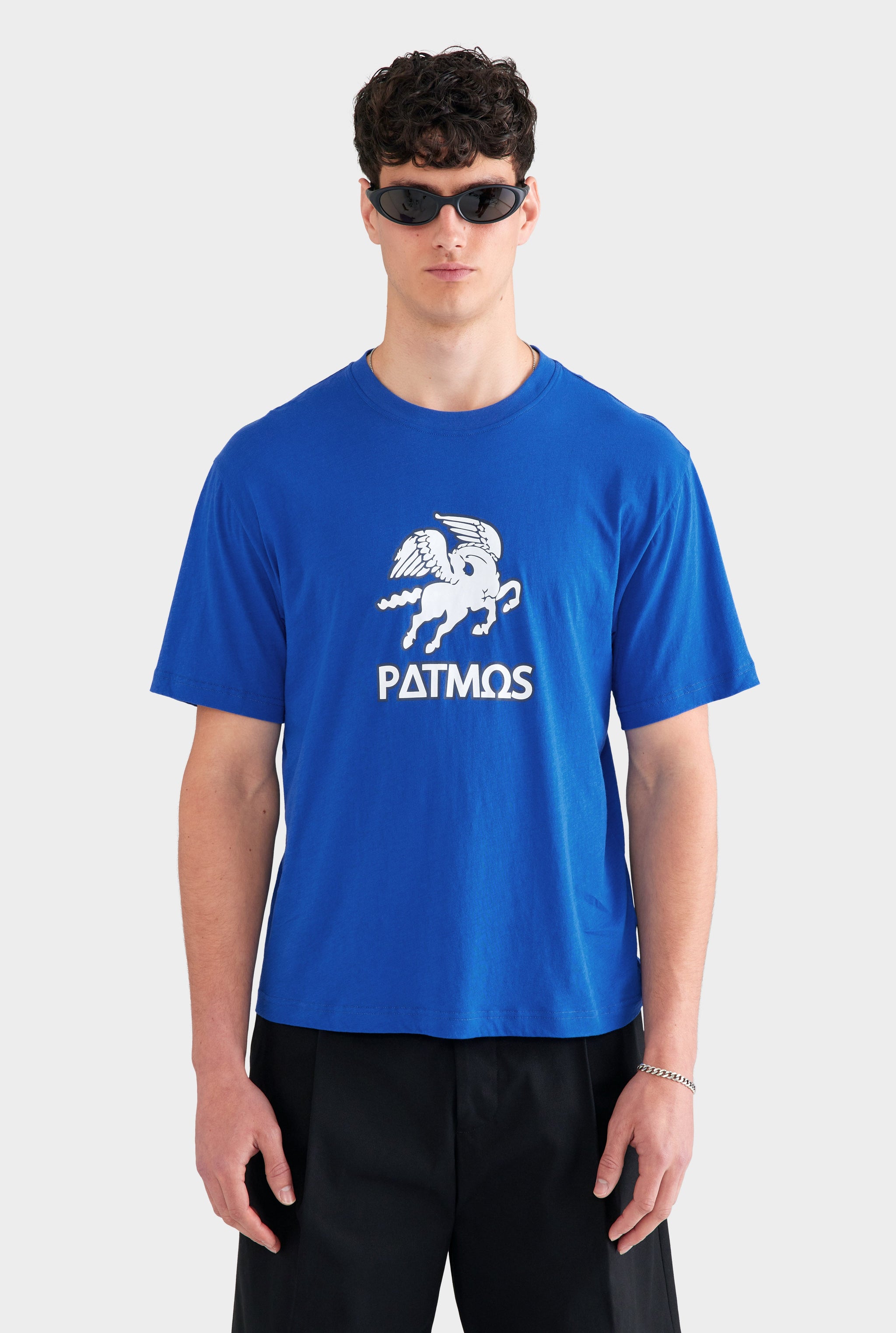 Lightweight Standard T Shirt - Bright Blue/Patmos Pegasus