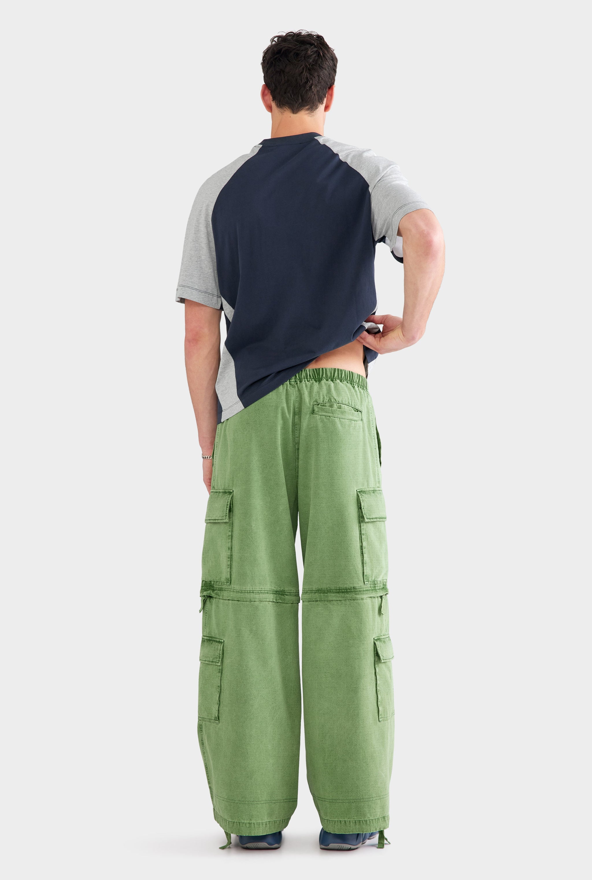 Pigment Dyed Ripstop Zip Off Pant - Washed Ivy Green