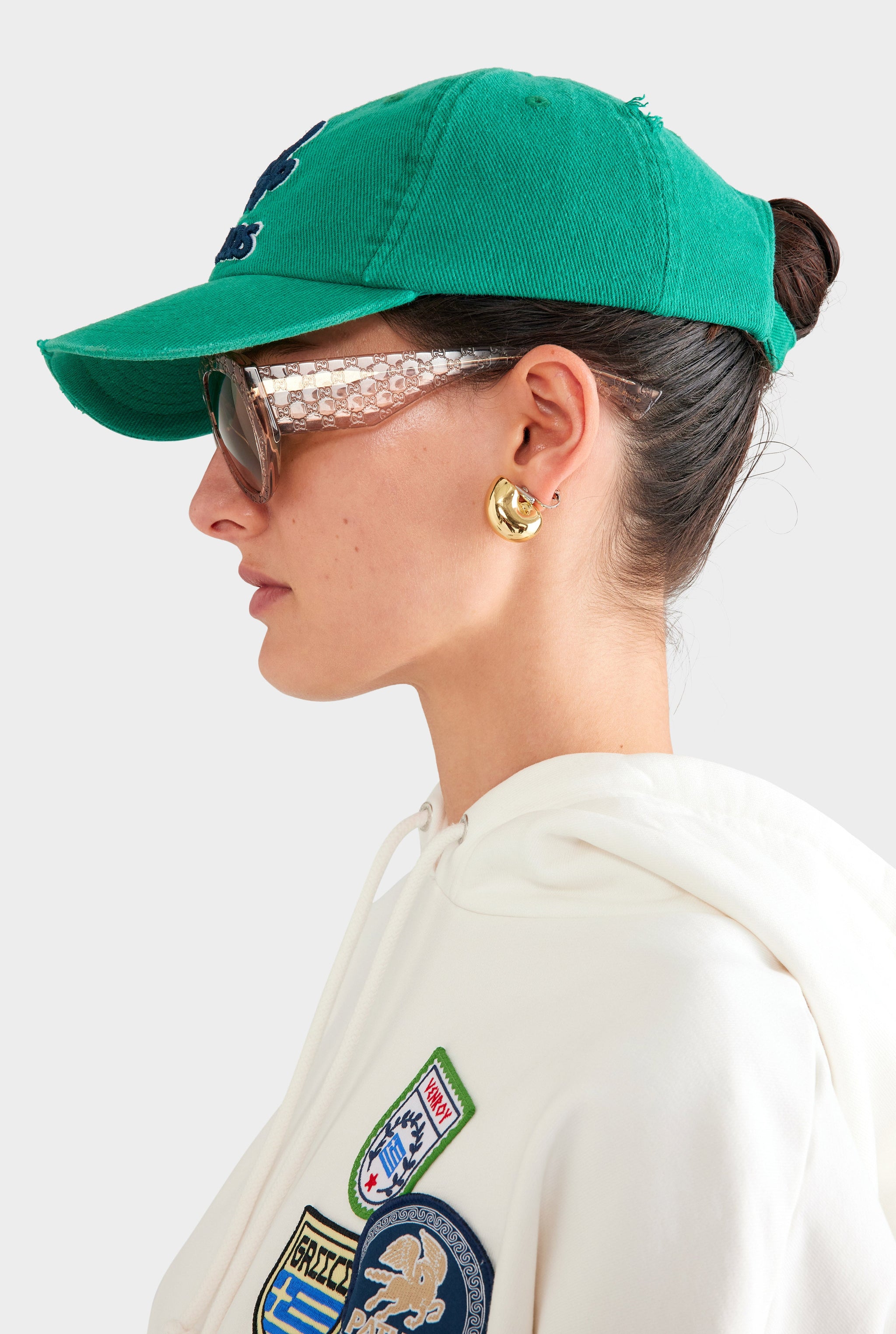 Patmos Distressed Twill Cap - Washed Ivy Green