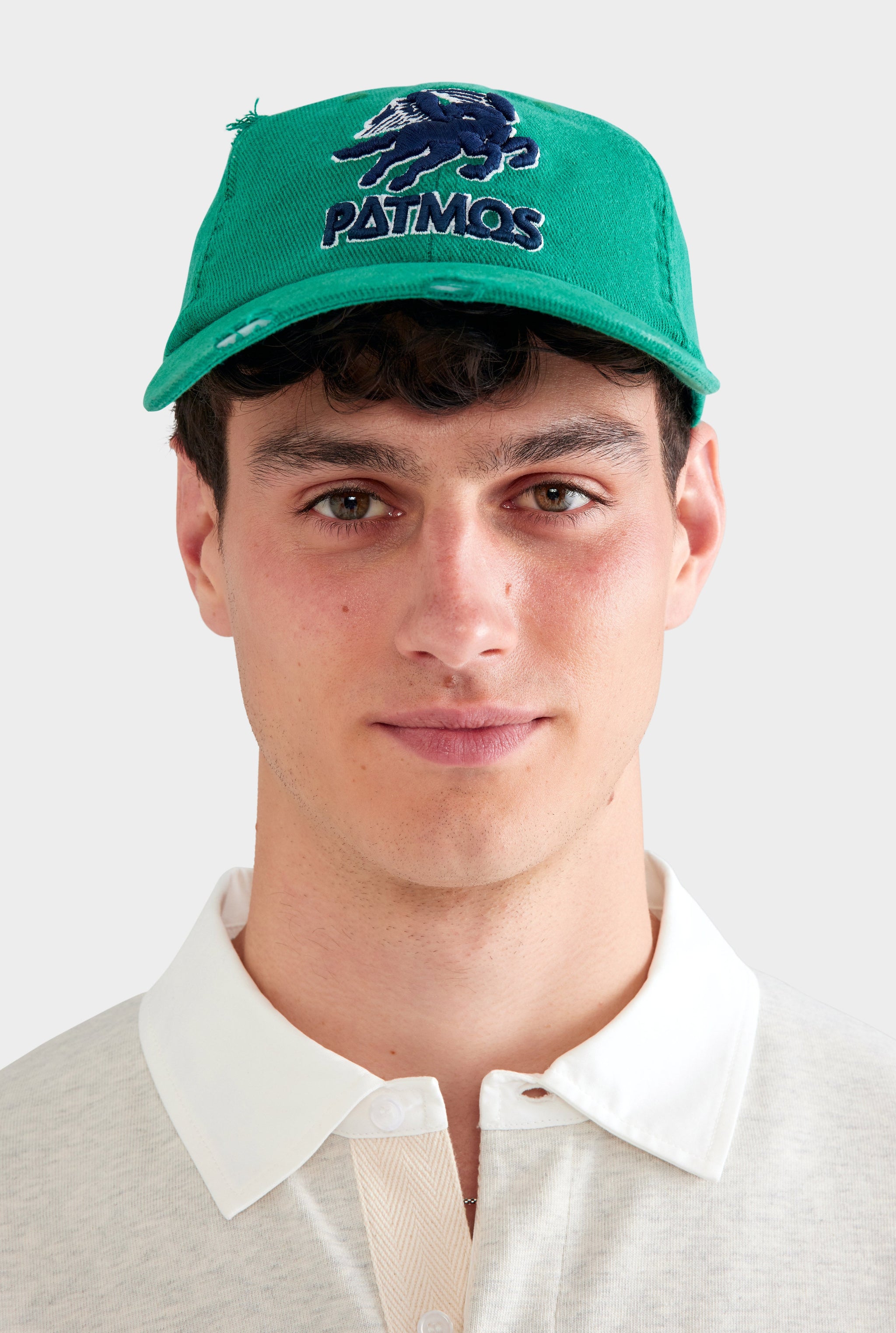 Patmos Distressed Twill Cap - Washed Ivy Green