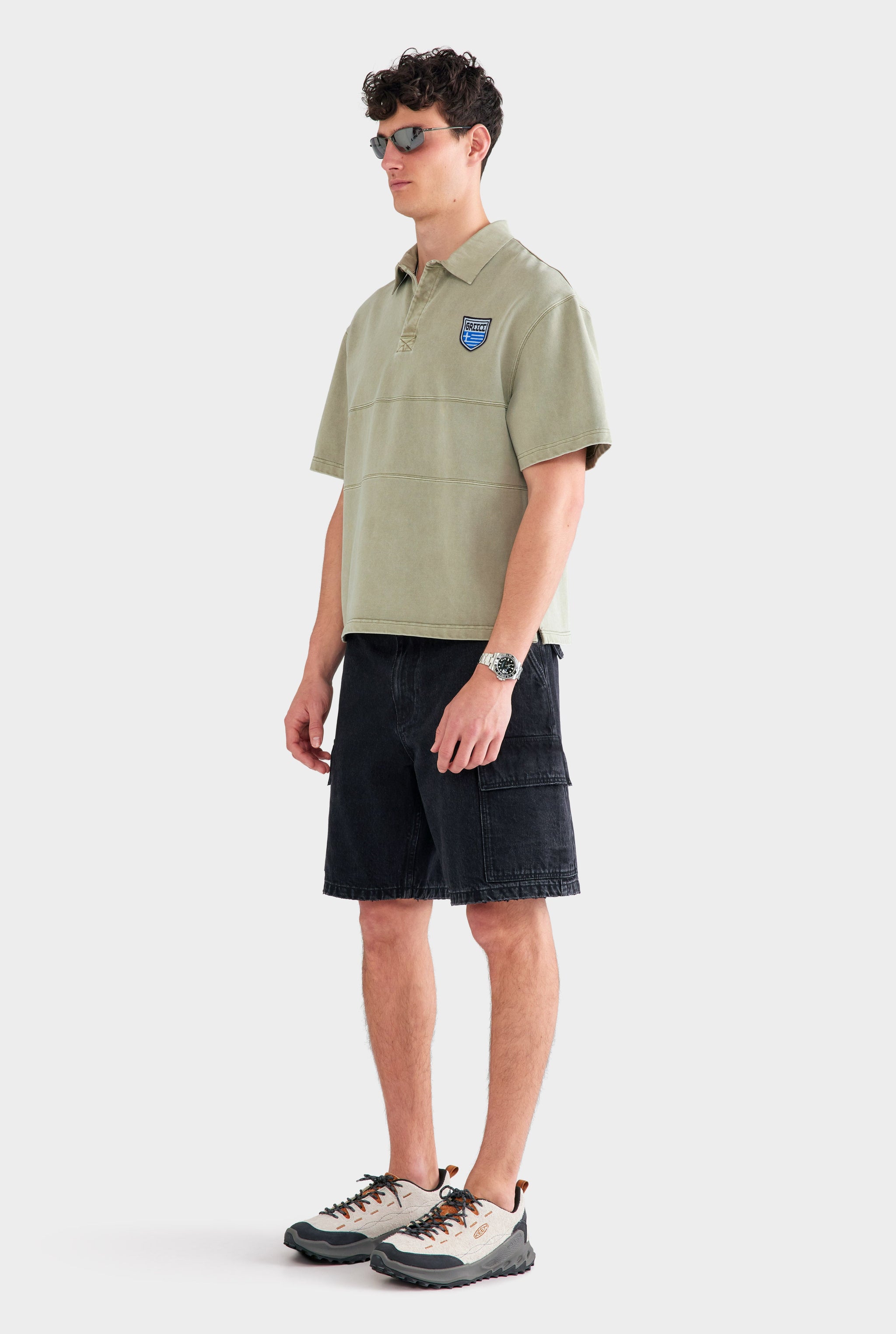 Pigment Dyed Cotton Rugby Polo - Washed Sage